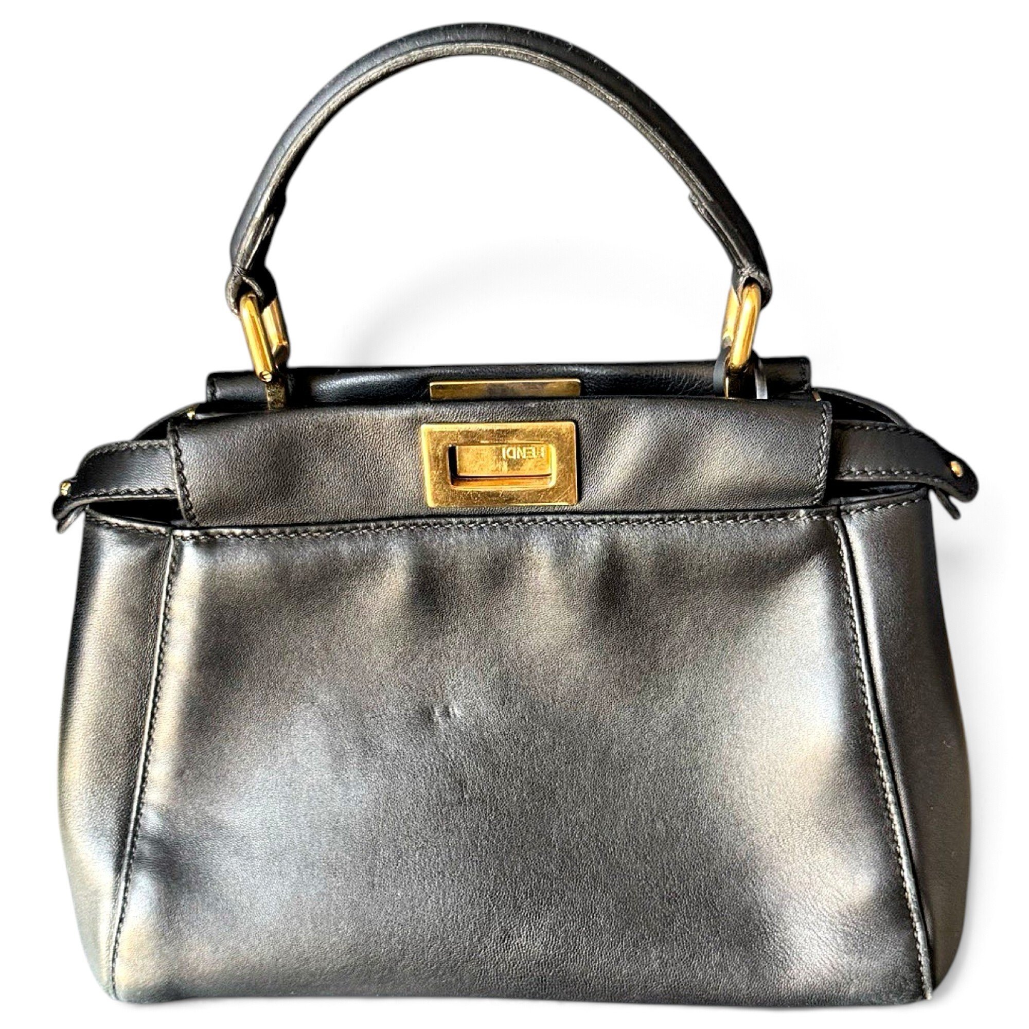 Peekaboo leather handbag