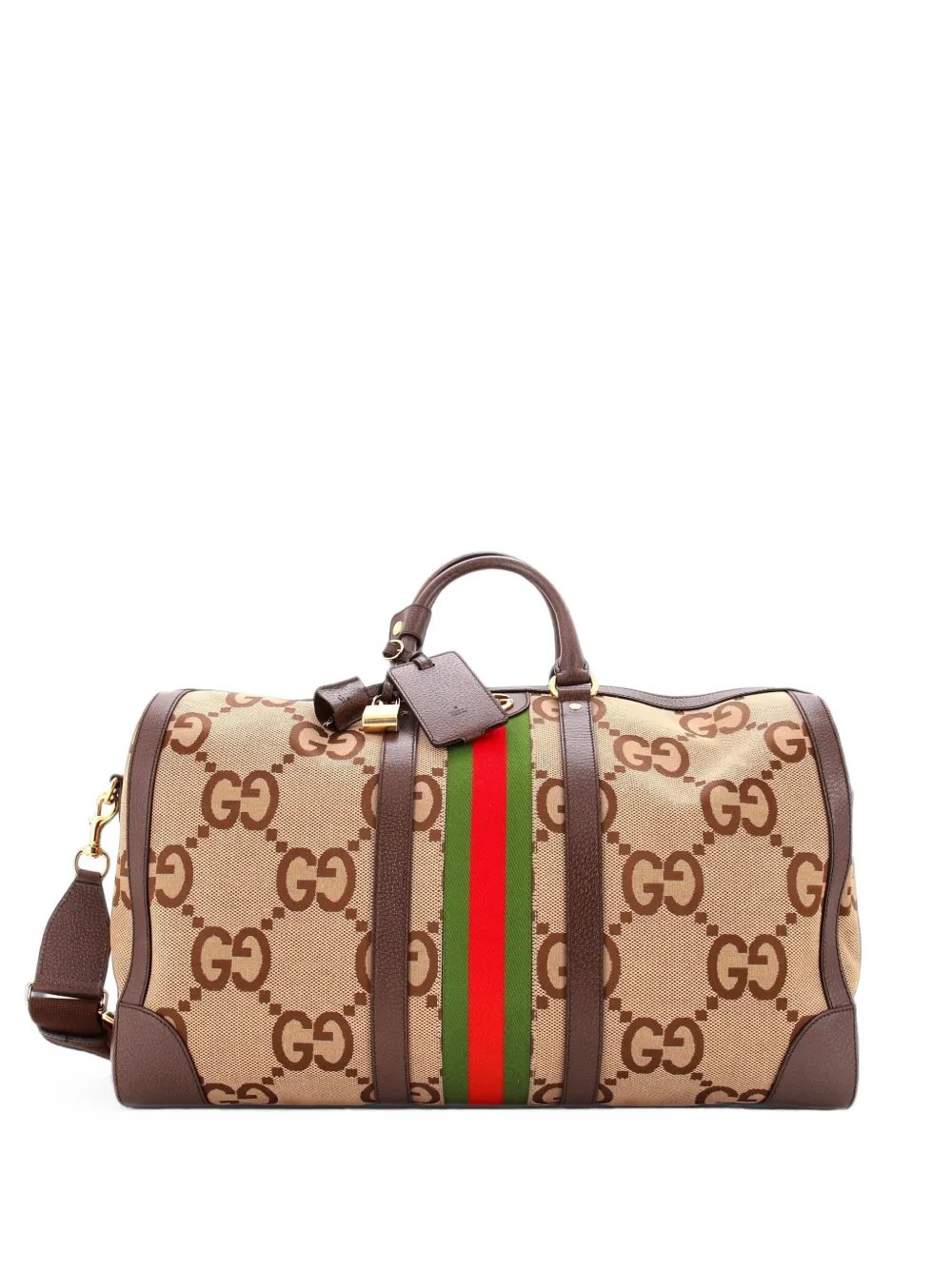 Savoy Web Convertible Duffle Bag Jumbo GG Canvas Large travel bag