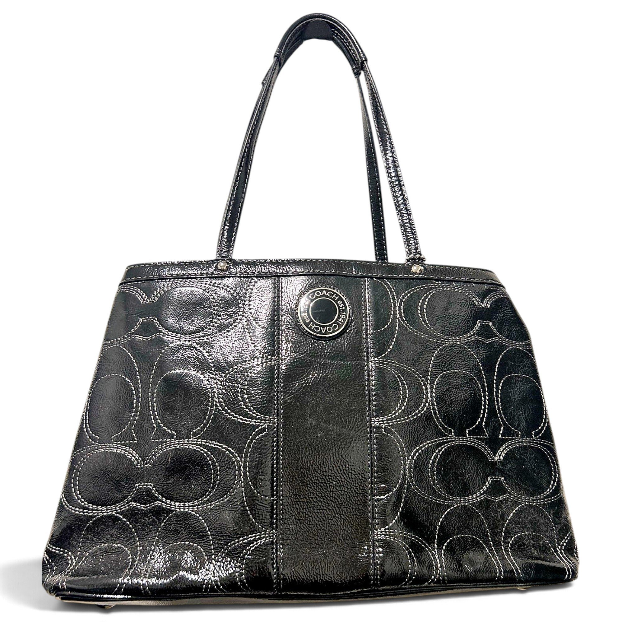Patent leather tote