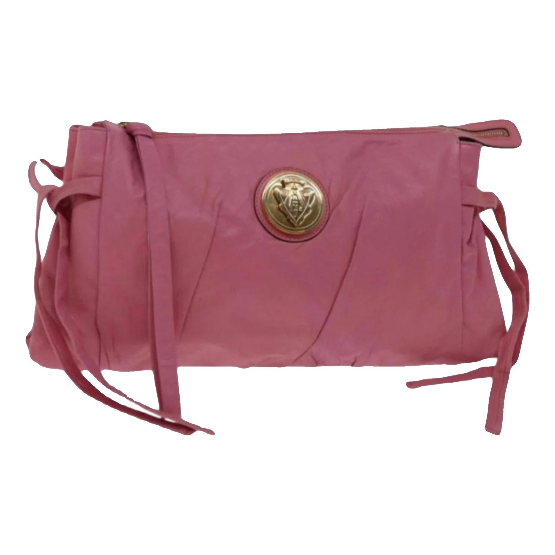 Hysteria leather clutch bag