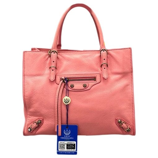 City leather handbag