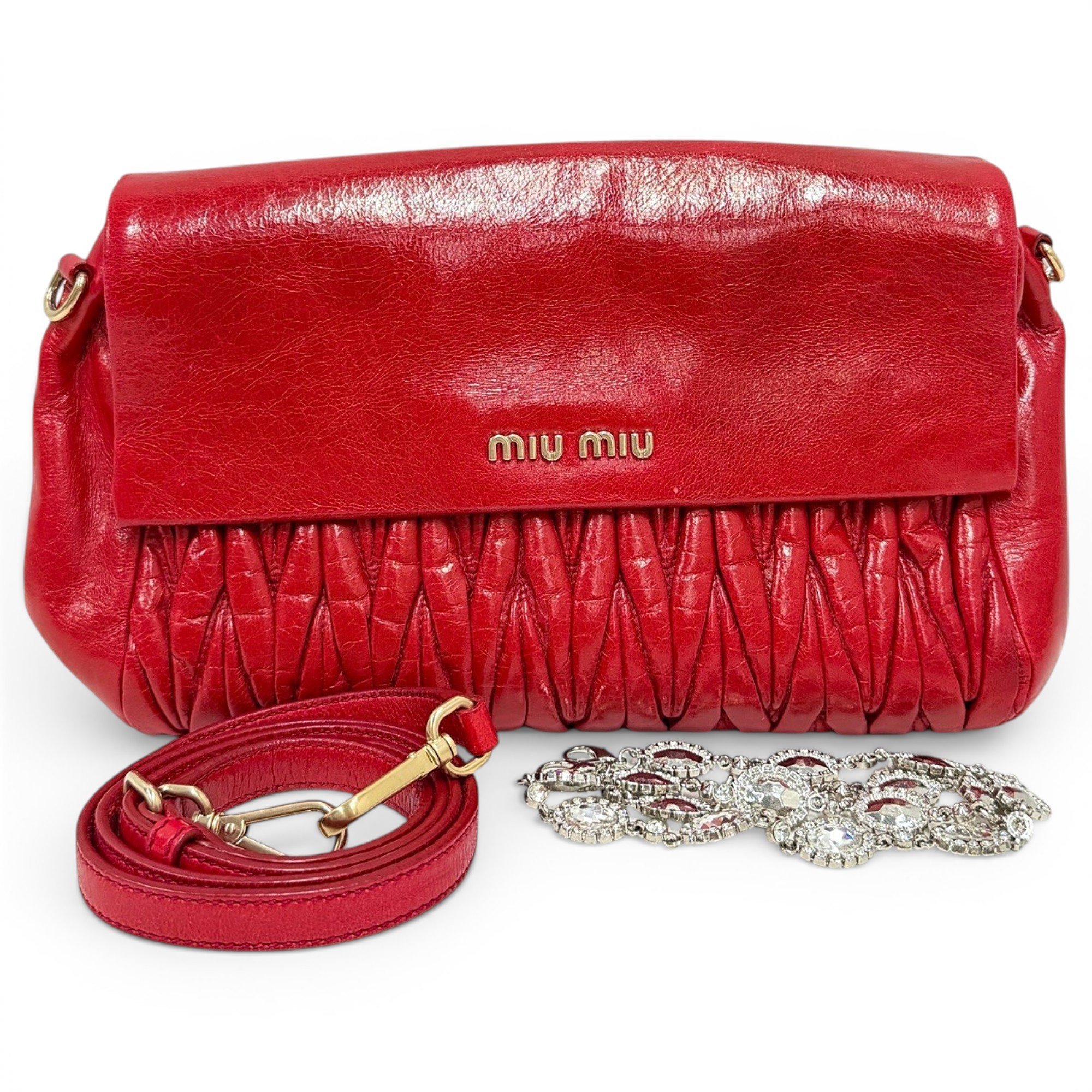 Miu Miu Matelassé leather handbag