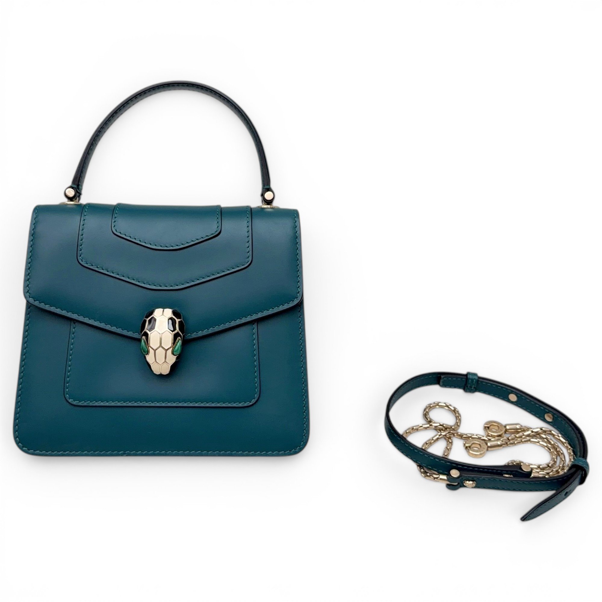 Serpenti leather handbag