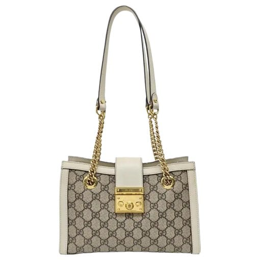 Padlock leather handbag