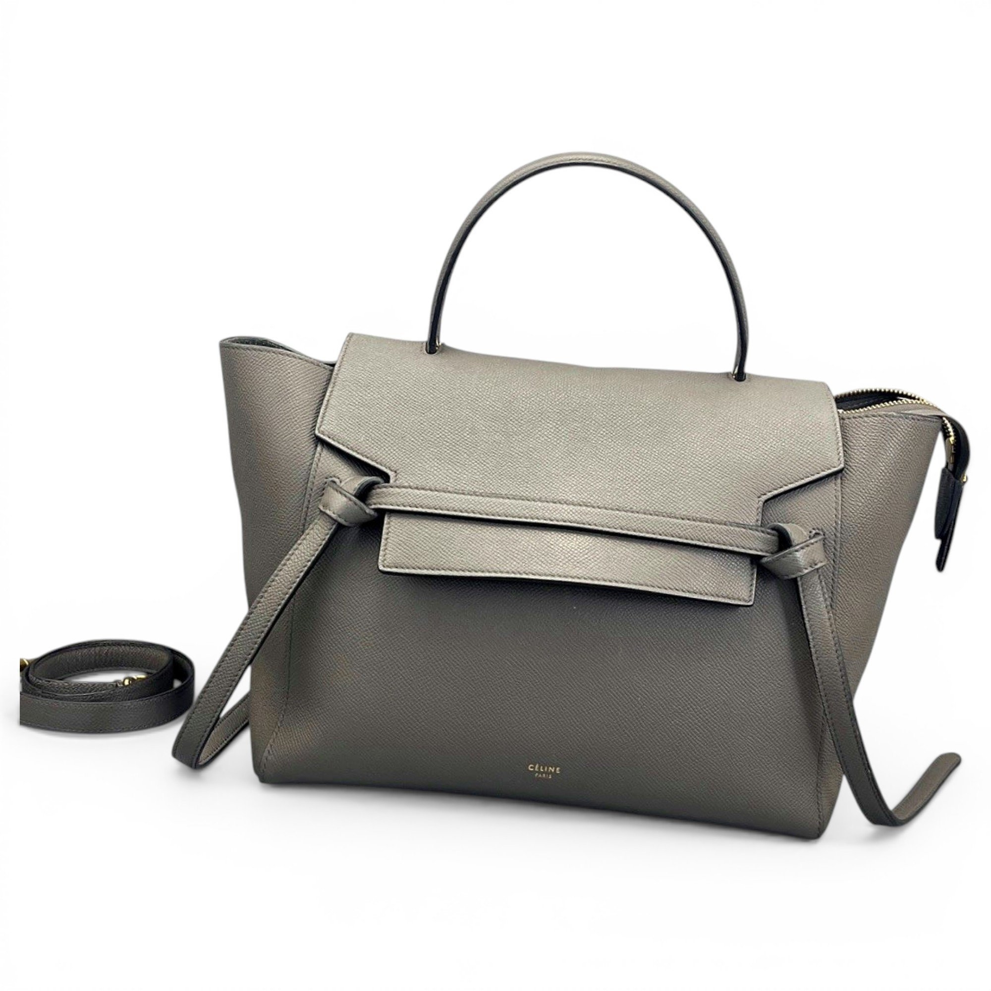 Belt leather handbag