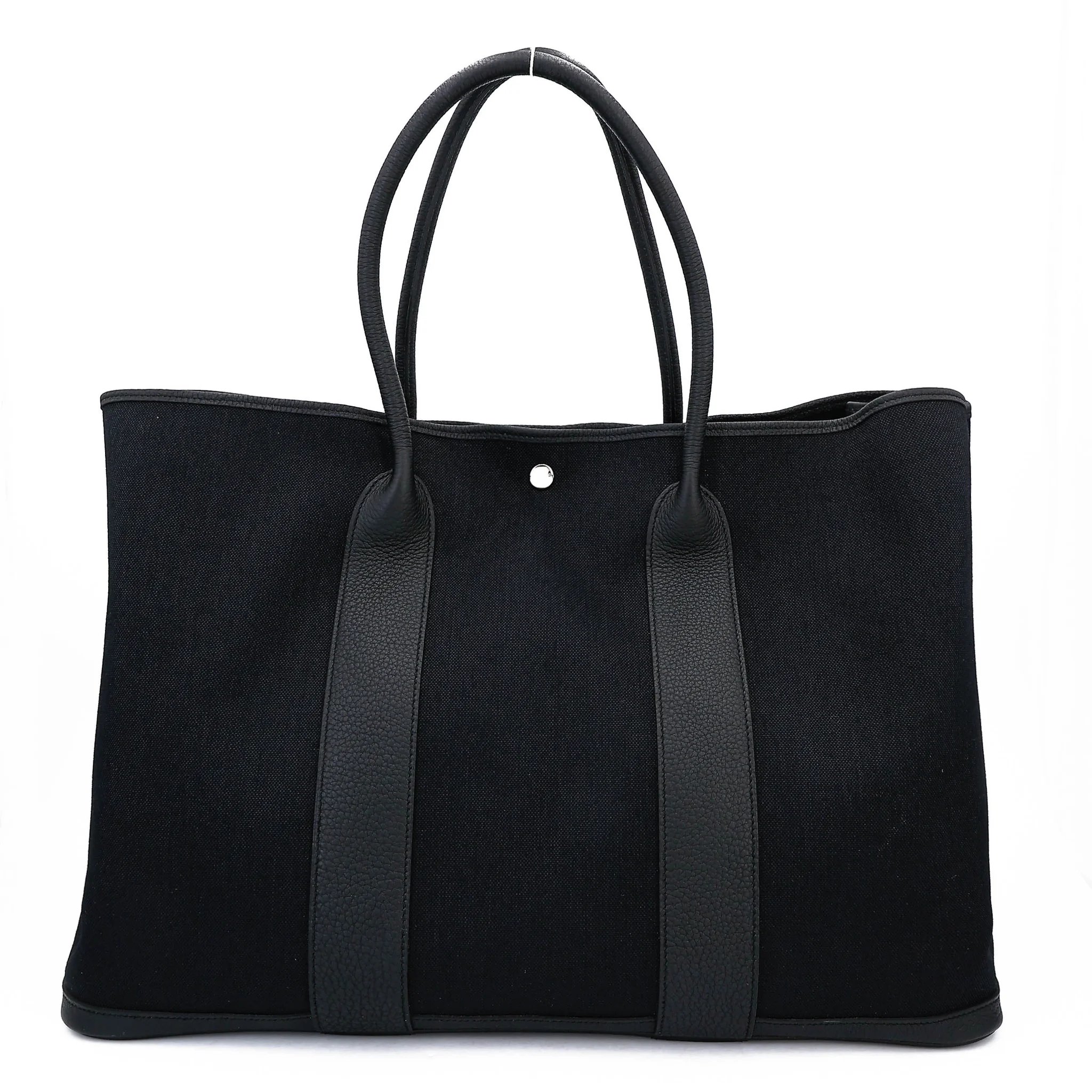 Unused ( Rank NS ) HERMÈS Garden Party 49 Noir (89) Toile H canvas Negonda Palladium hardware D (2019)