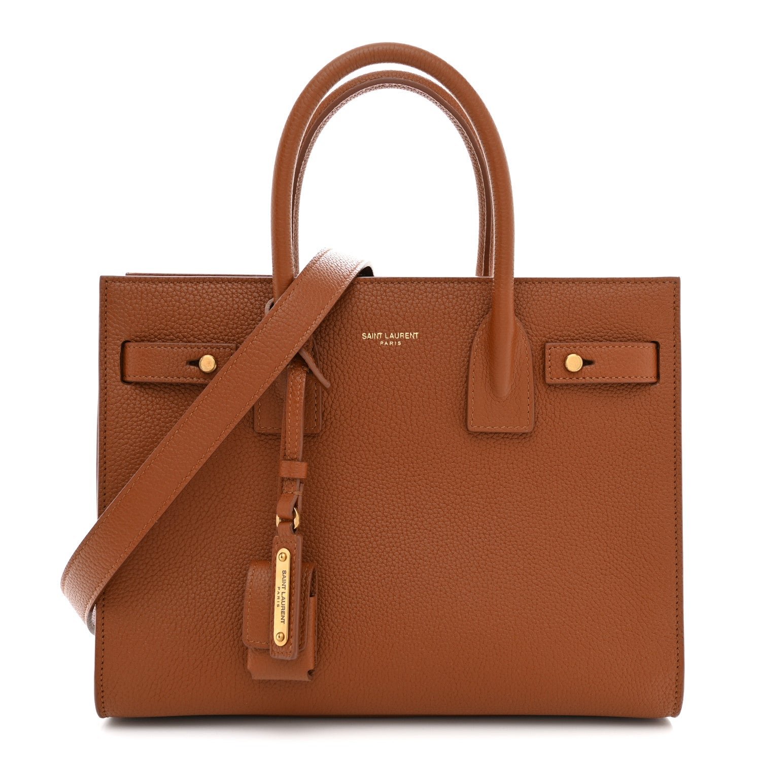 Saint Laurent Grained Calfskin Baby Sac De Jour Supple Canyon