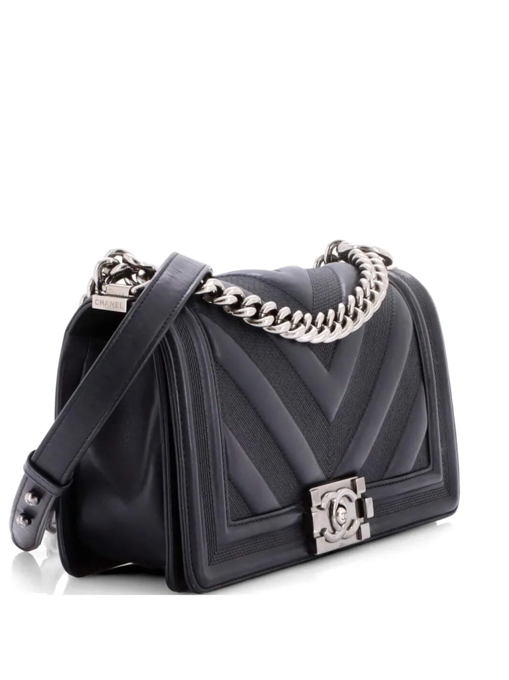 Boy Flap Bag Perforated Chevron Lambskin Old Medium shoulder bag