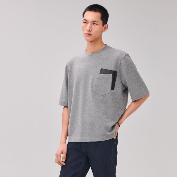 Gris T-shirt With Pocket