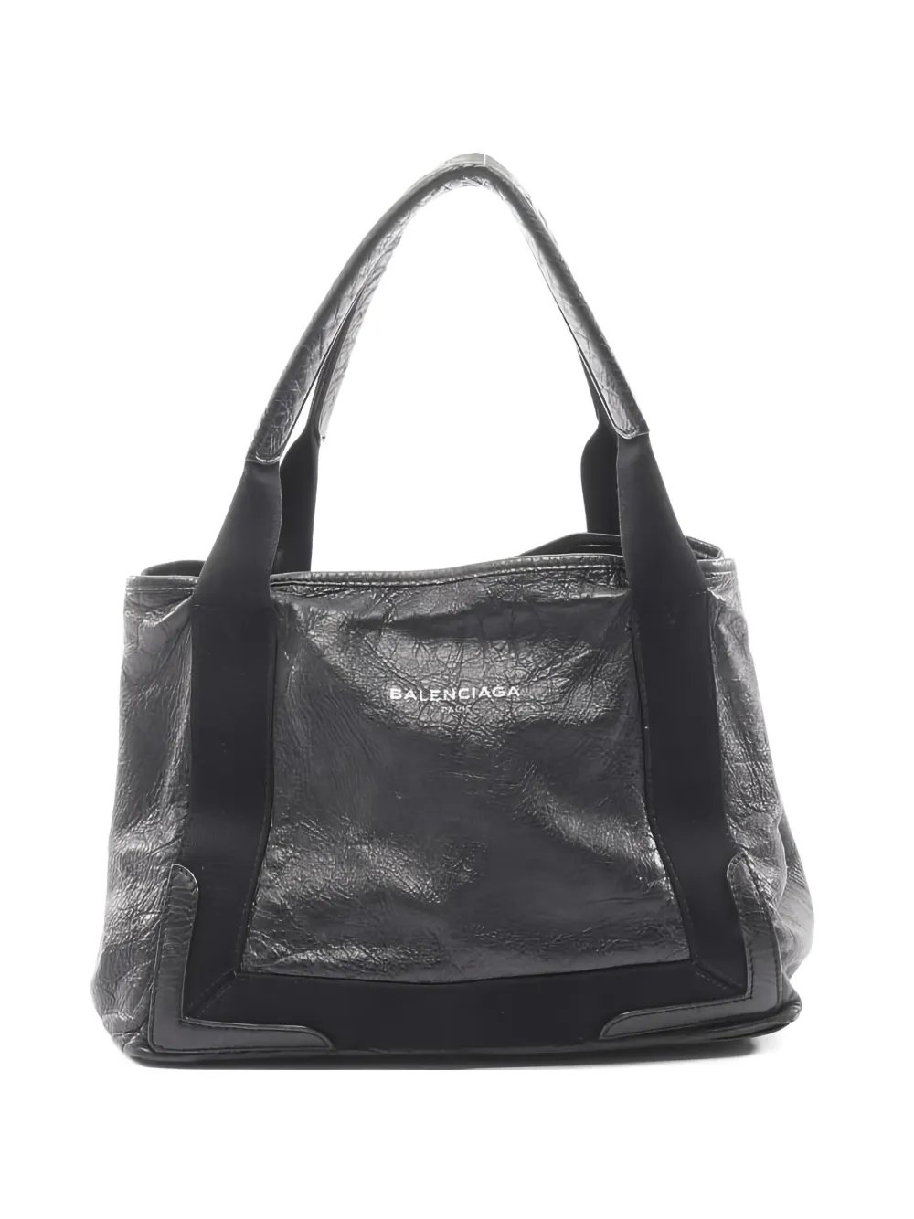 2000s S Navy Cabas leather tote bag