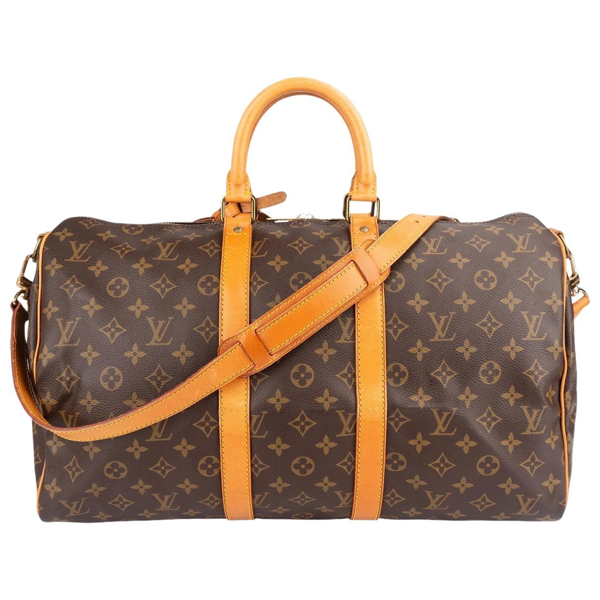 Keepall leather travel bag