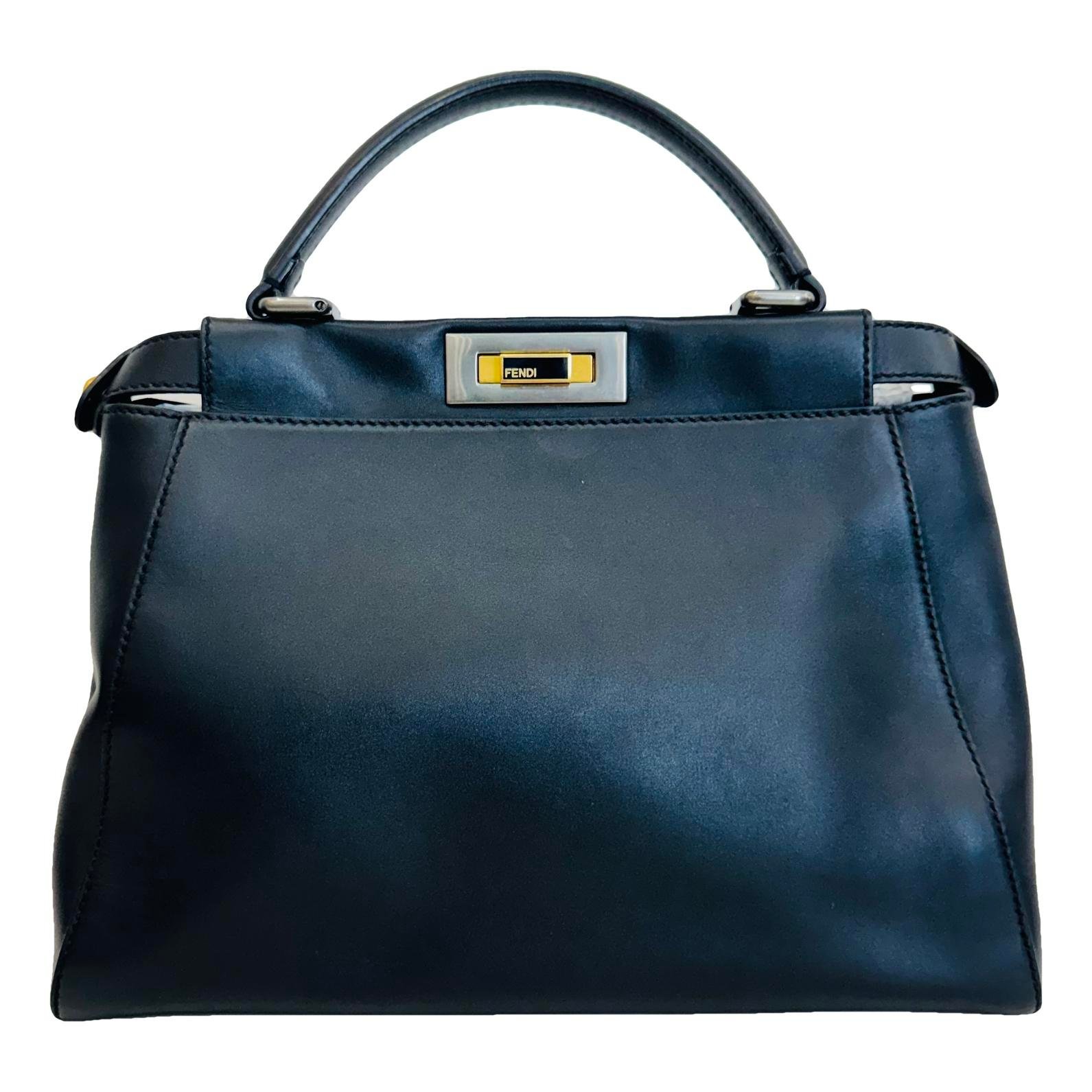 Peekaboo leather handbag