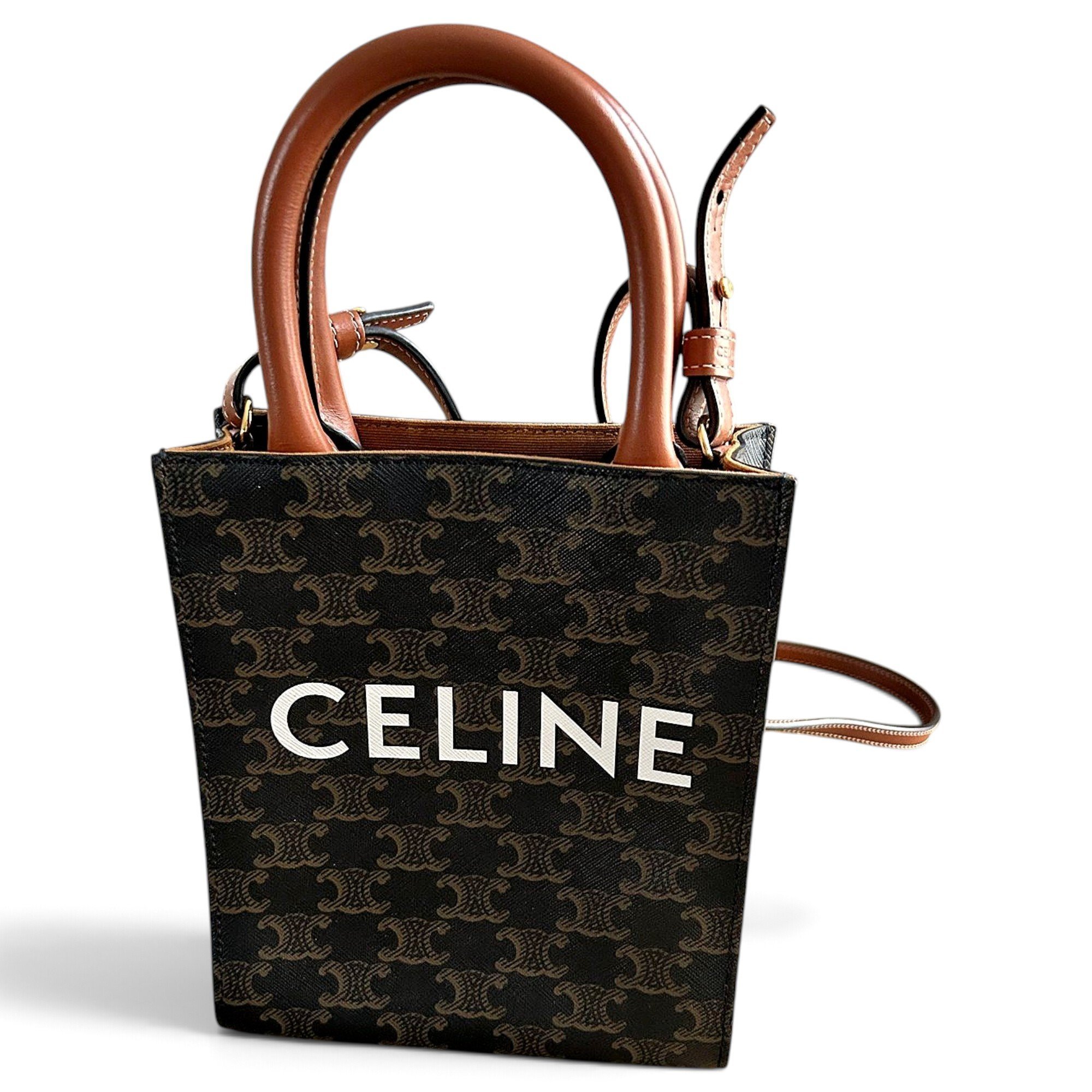 Cabas Vertical leather tote