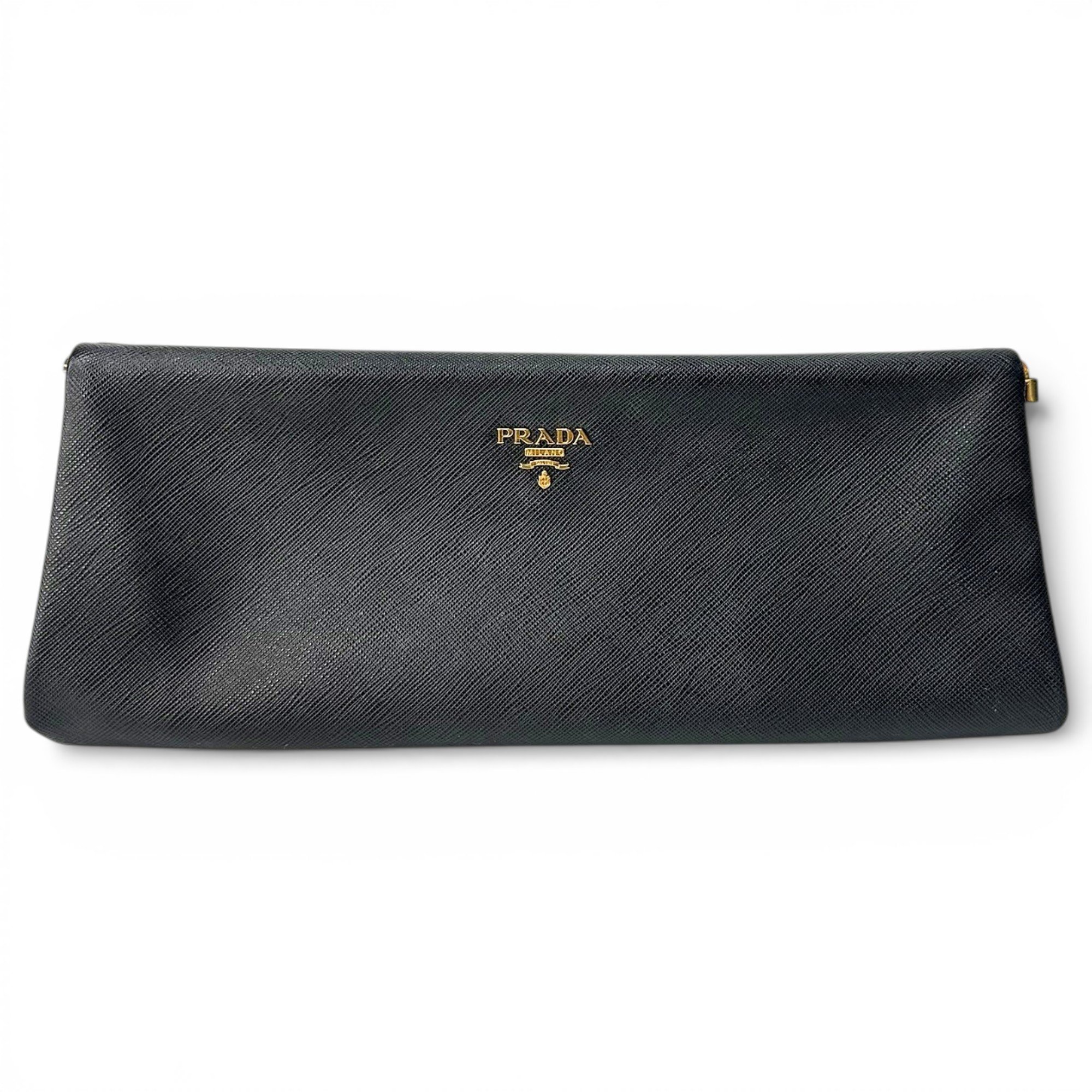 Leather clutch bag