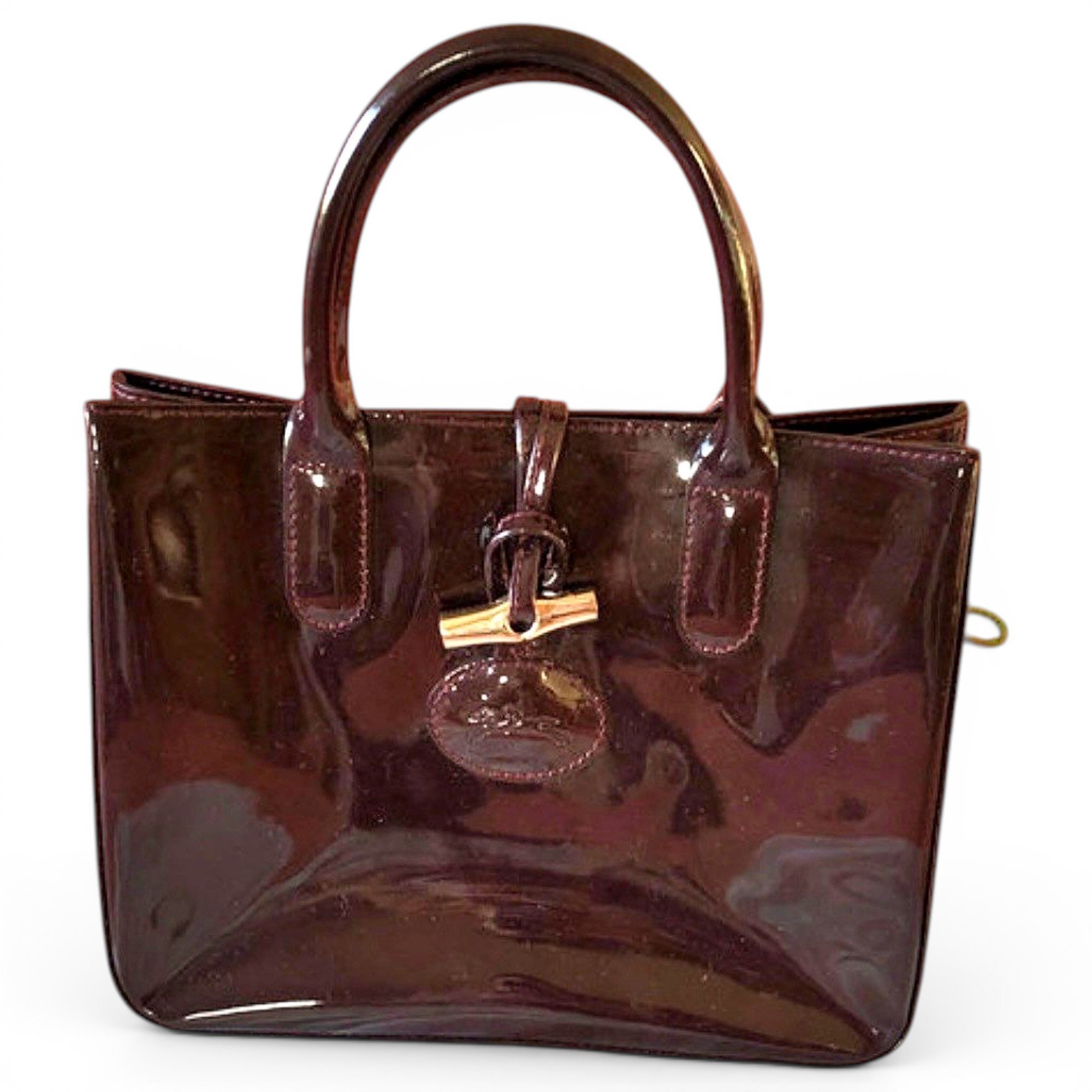 Roseau patent leather handbag