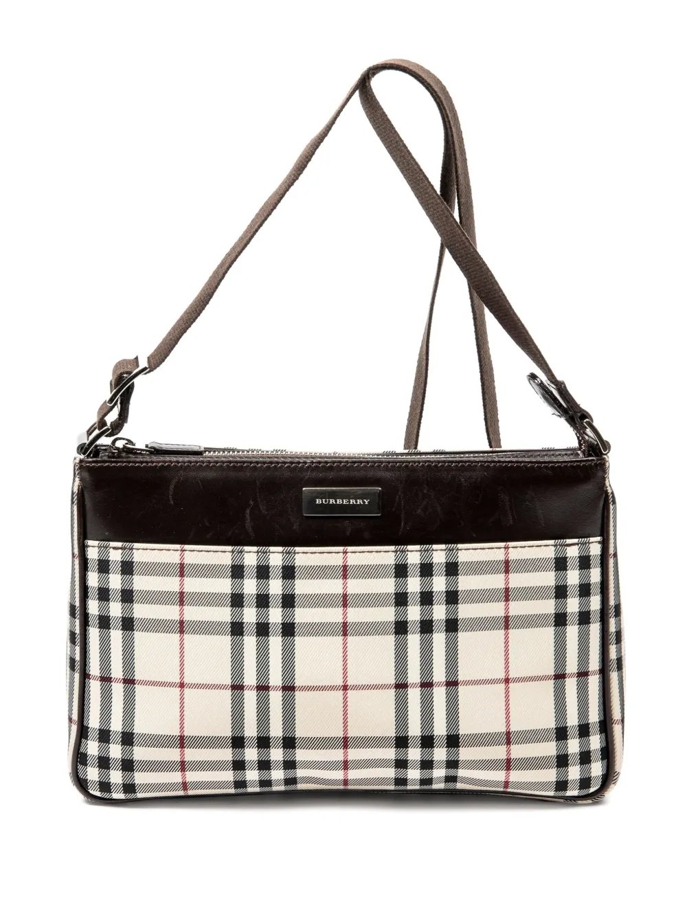 check-pattern shoulder bag
