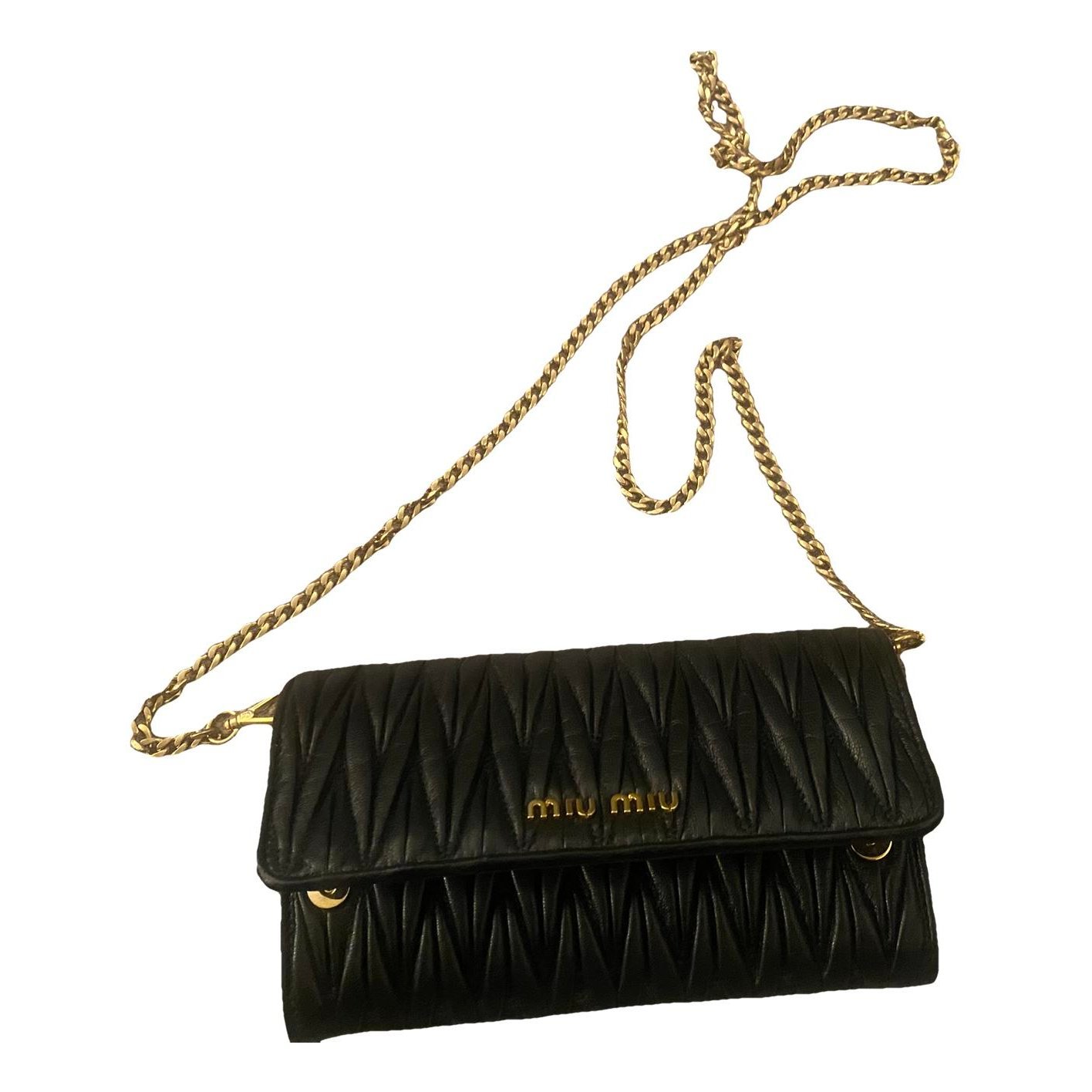 Leather clutch bag