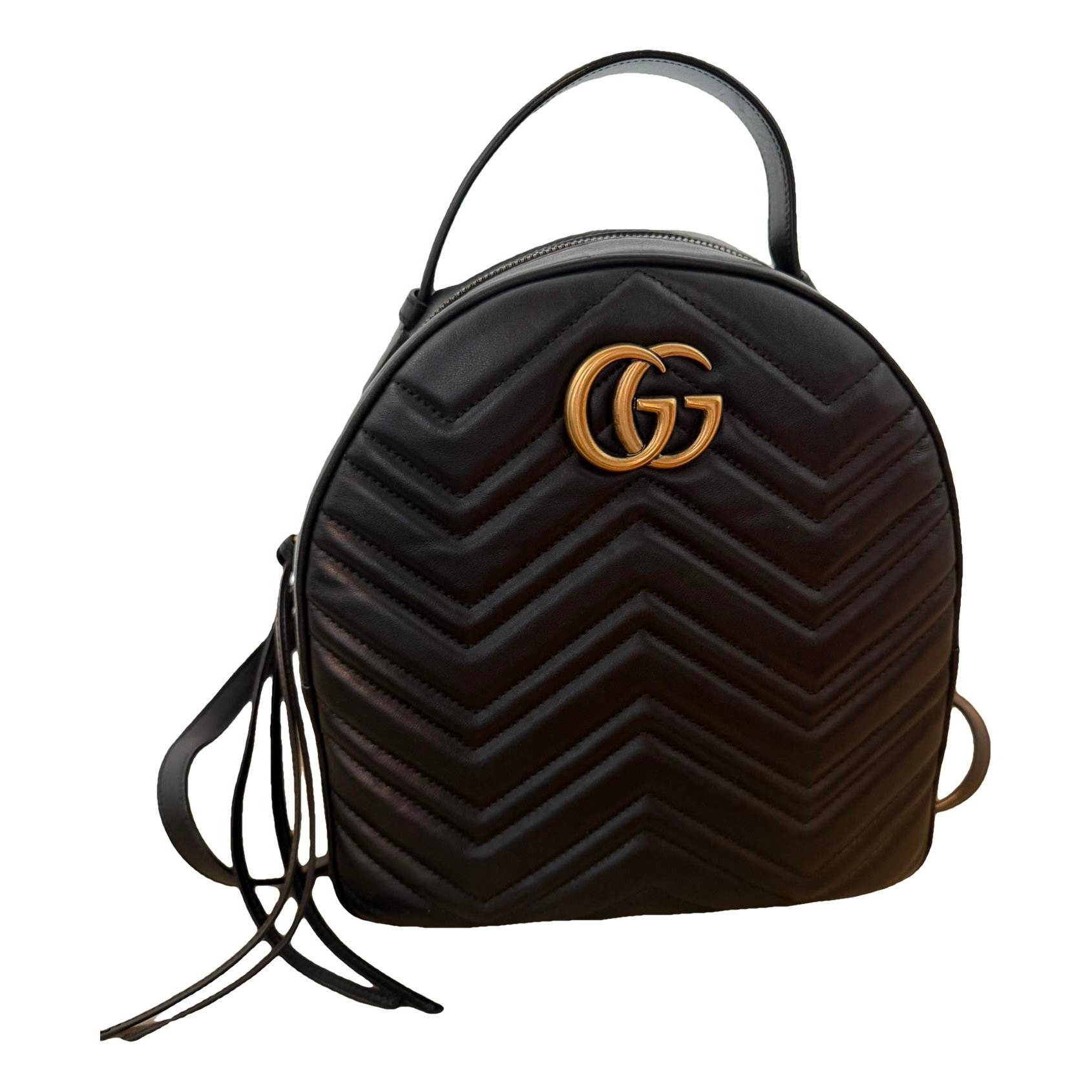 Leather backpack