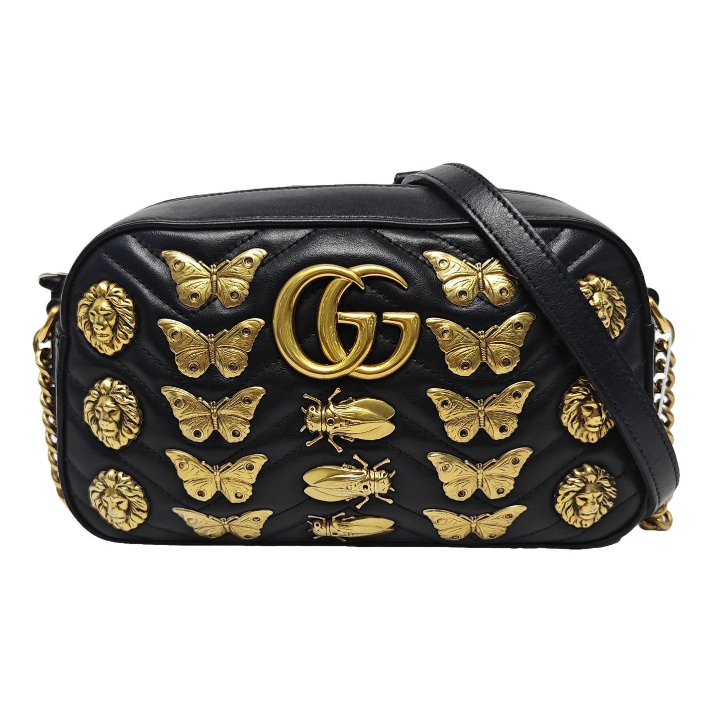 GG Marmont Triple zip leather crossbody bag