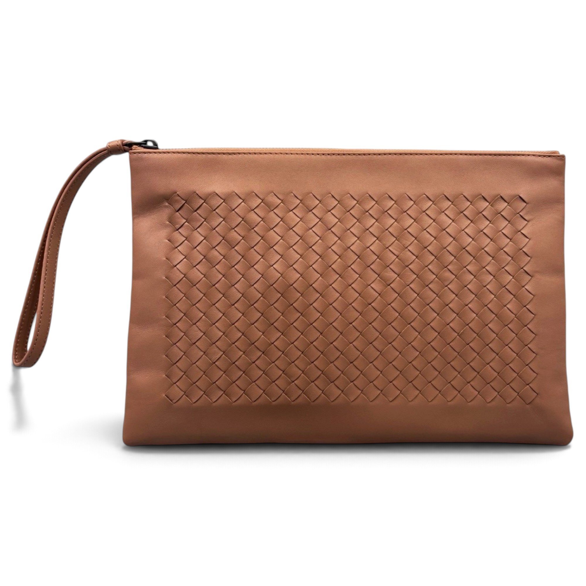 Leather clutch bag
