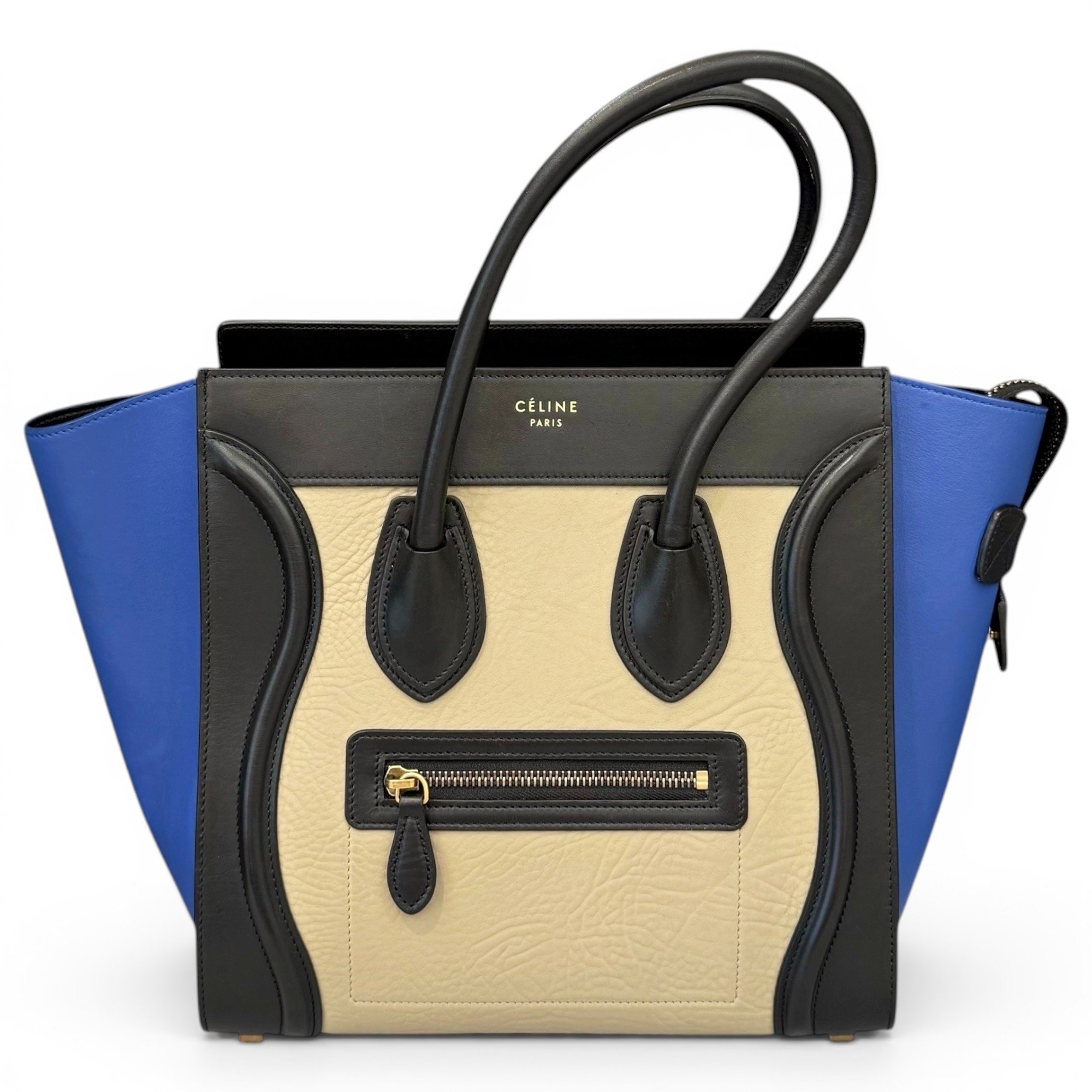 Luggage pony-style calfskin handbag