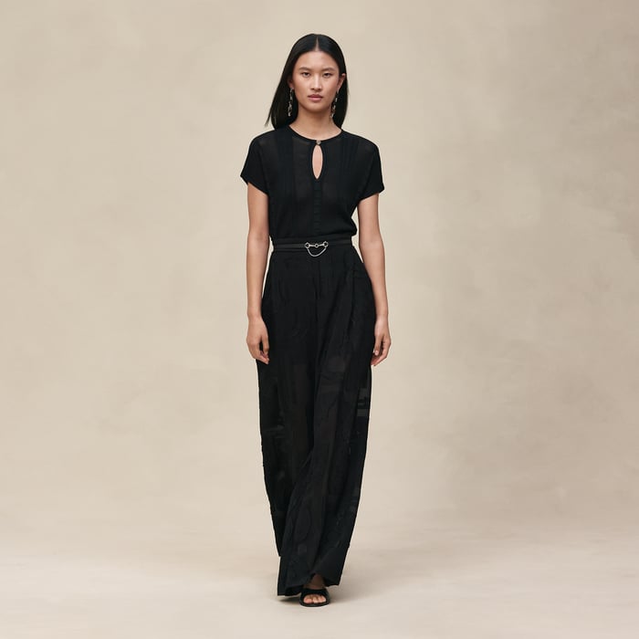 Noir "En Desordre Fils Coupes" Pants