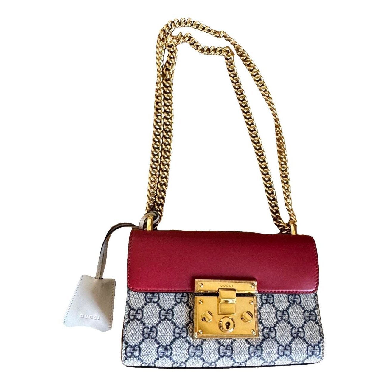 Padlock leather handbag