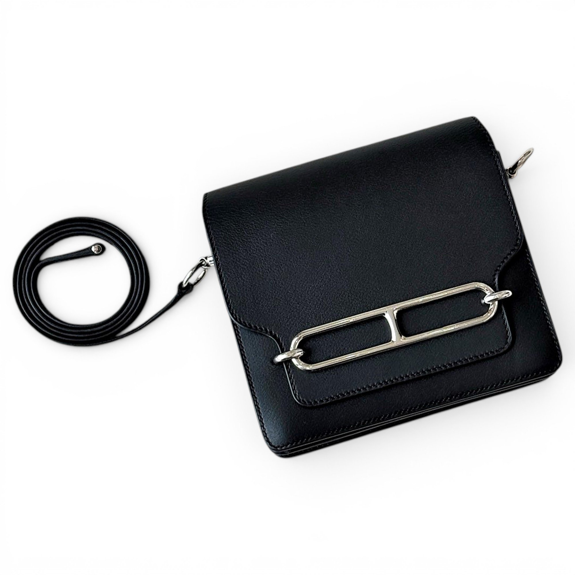 Hermes Roulis Handbag Black