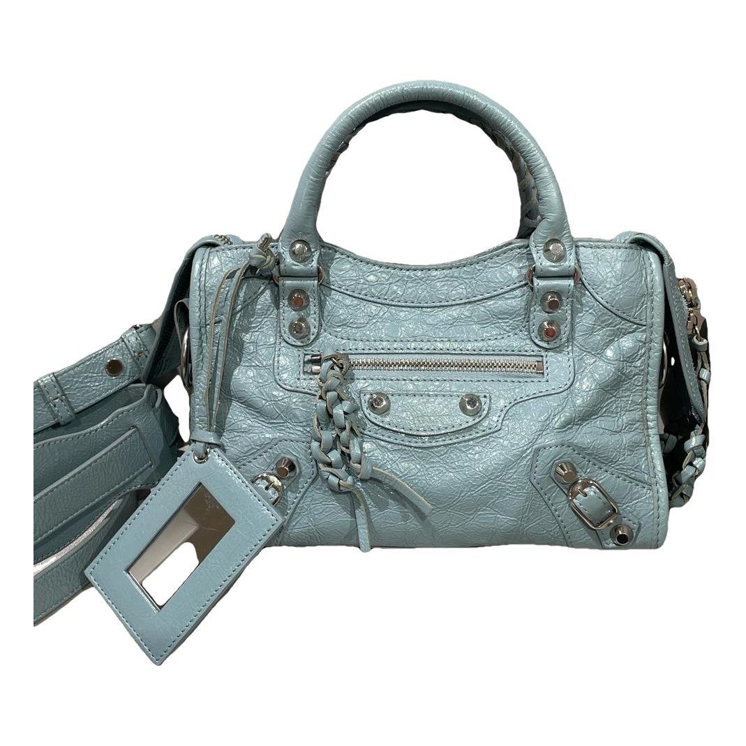 Classic Metalic leather handbag