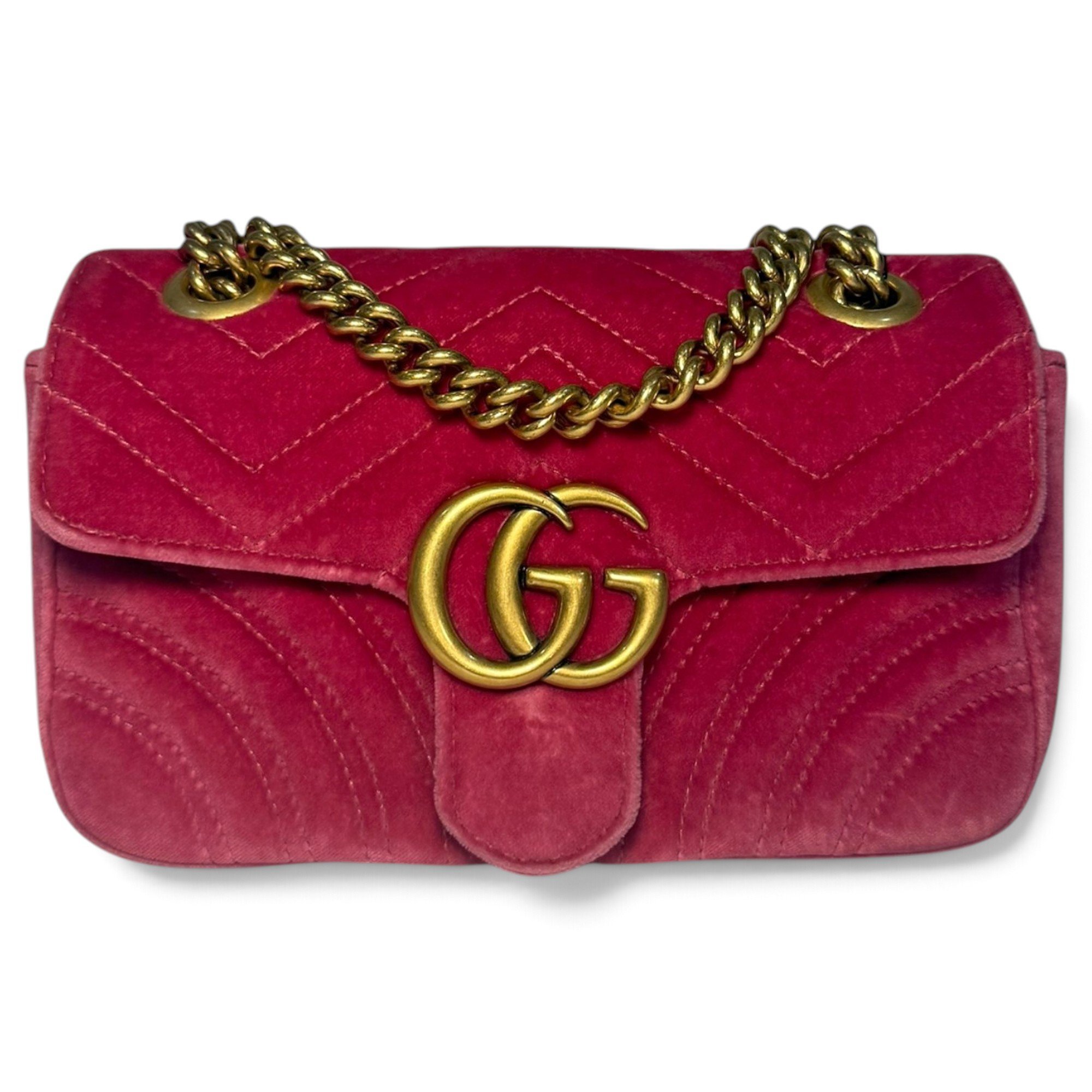 GG Marmont Flap velvet handbag