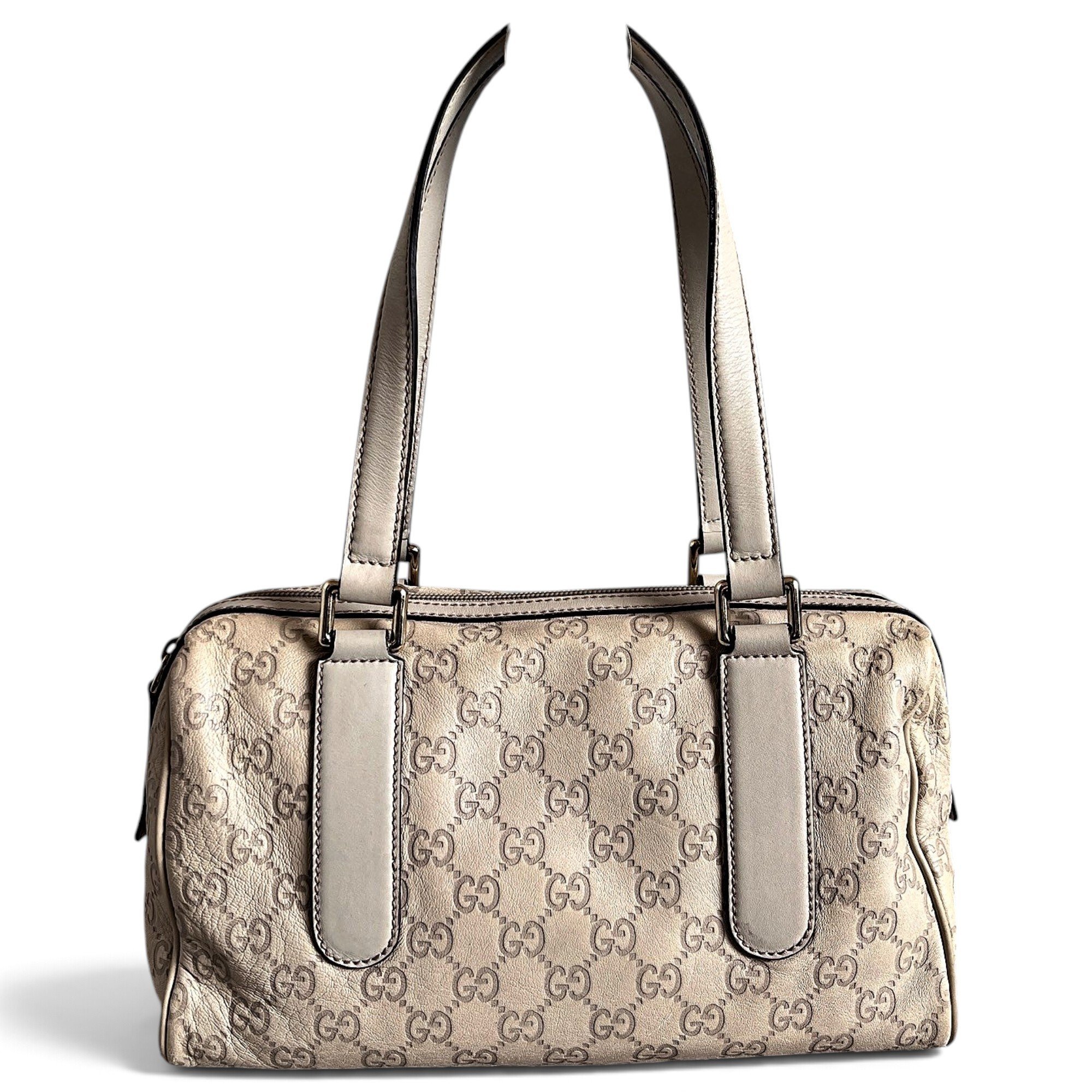 Boston leather bowling bag
