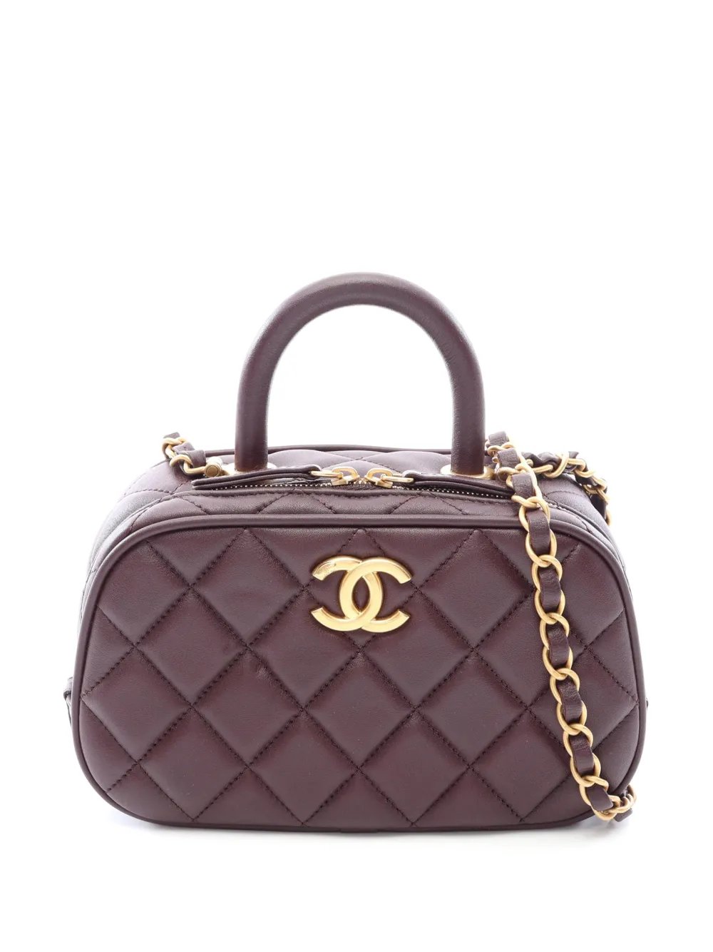 2021-2026 Mini CC Quilted Lambskin Bowling Bag satchel