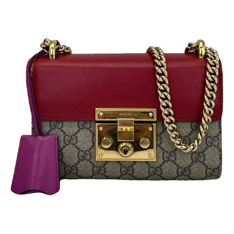 Padlock leather handbag