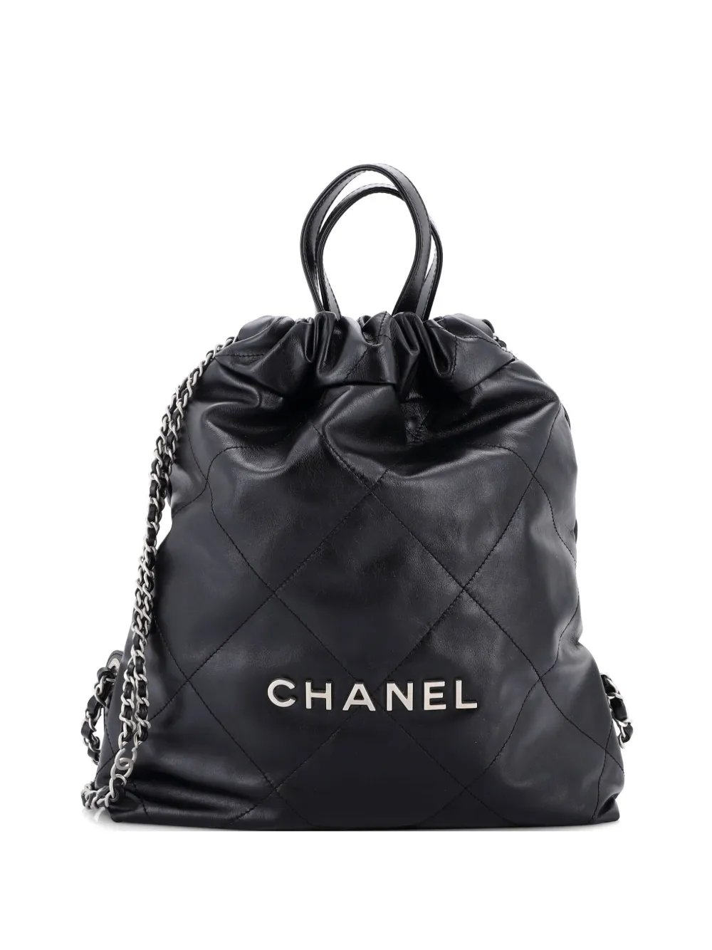 22 Chain Quilted Calfskin Medium backpack