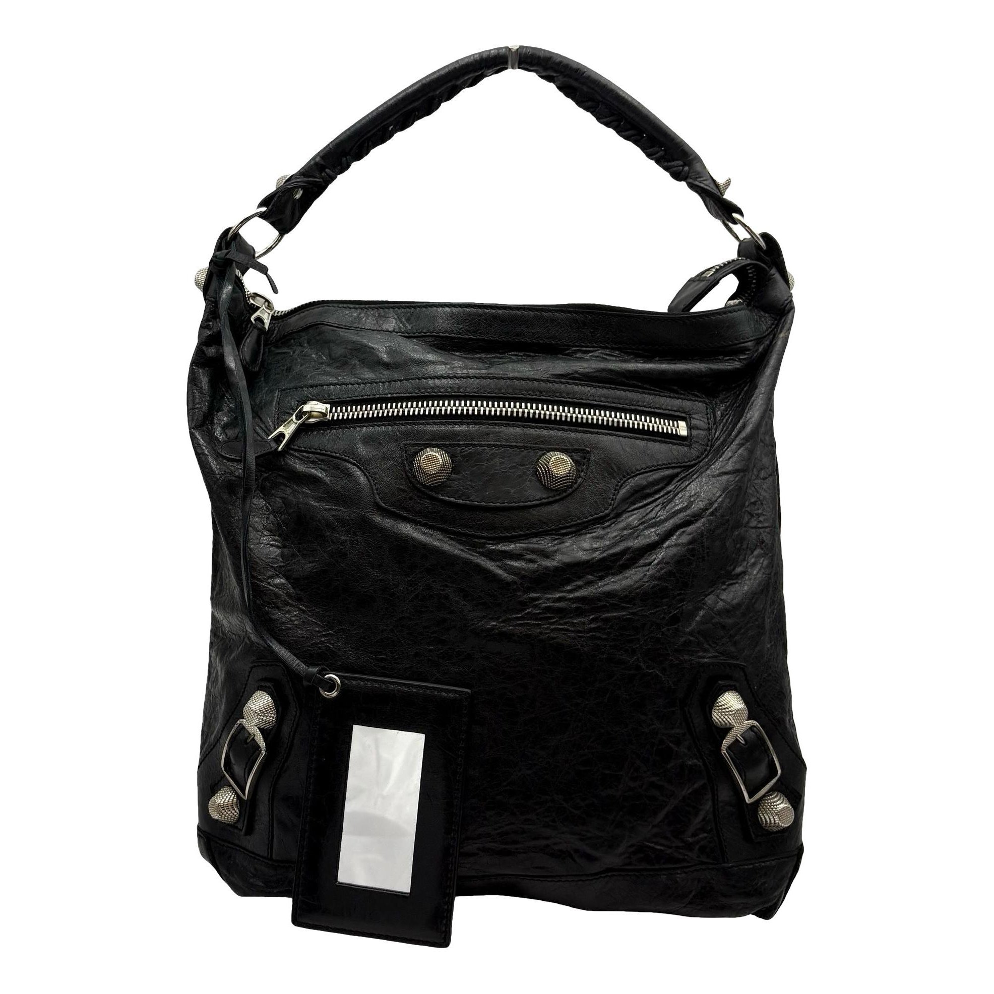City leather handbag