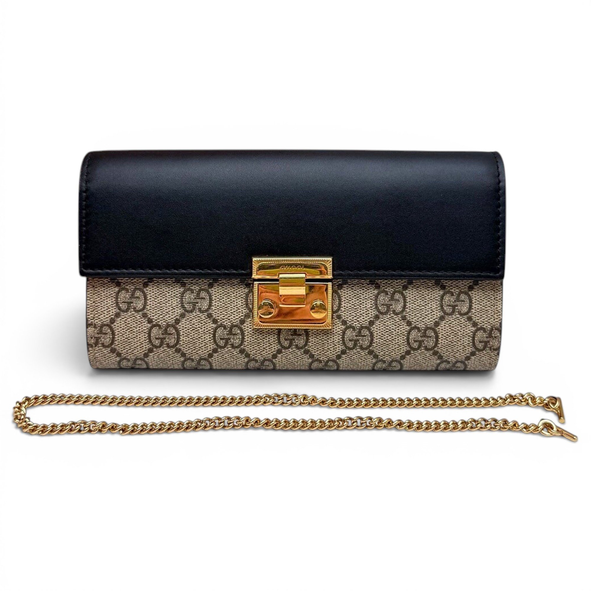 Padlock leather handbag