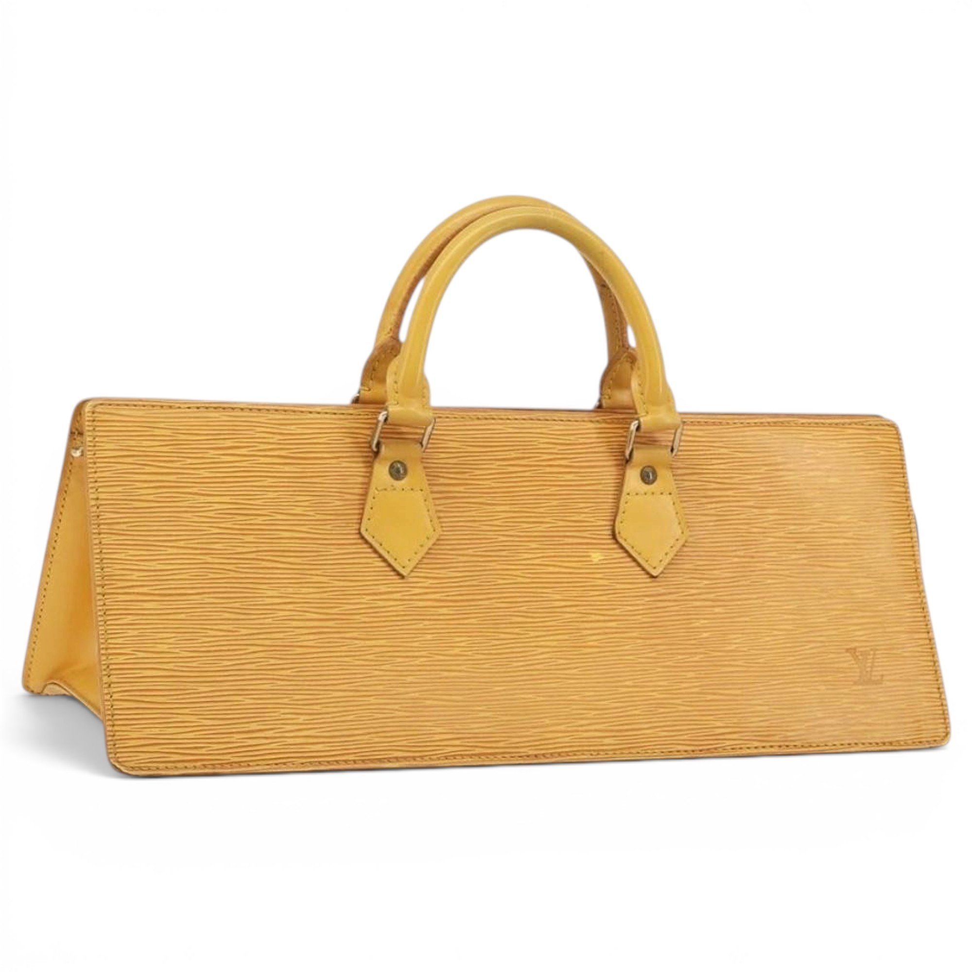 Triangle leather handbag