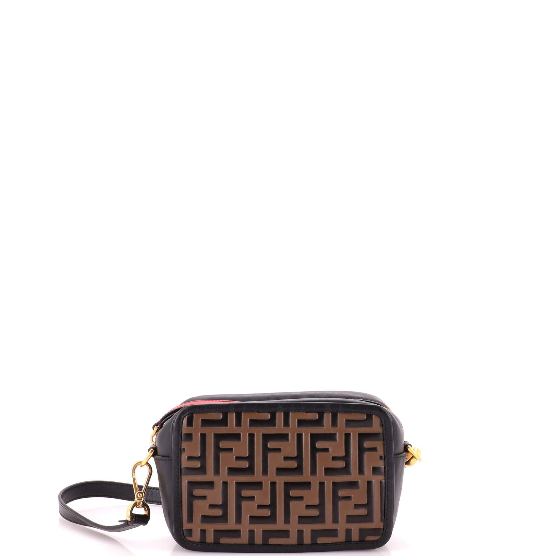 Camera Bag Zucca Embossed Leather Small