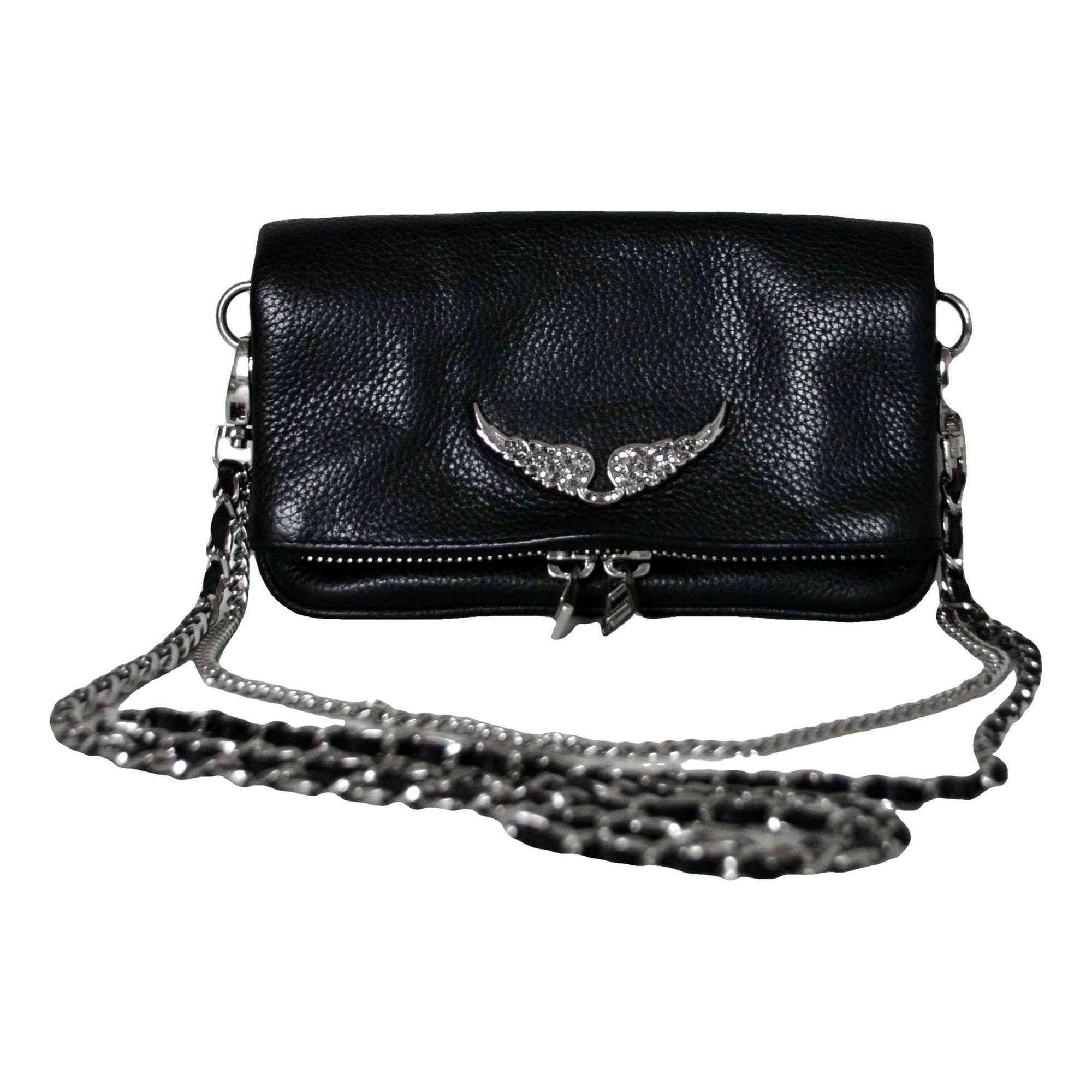 Leather clutch bag