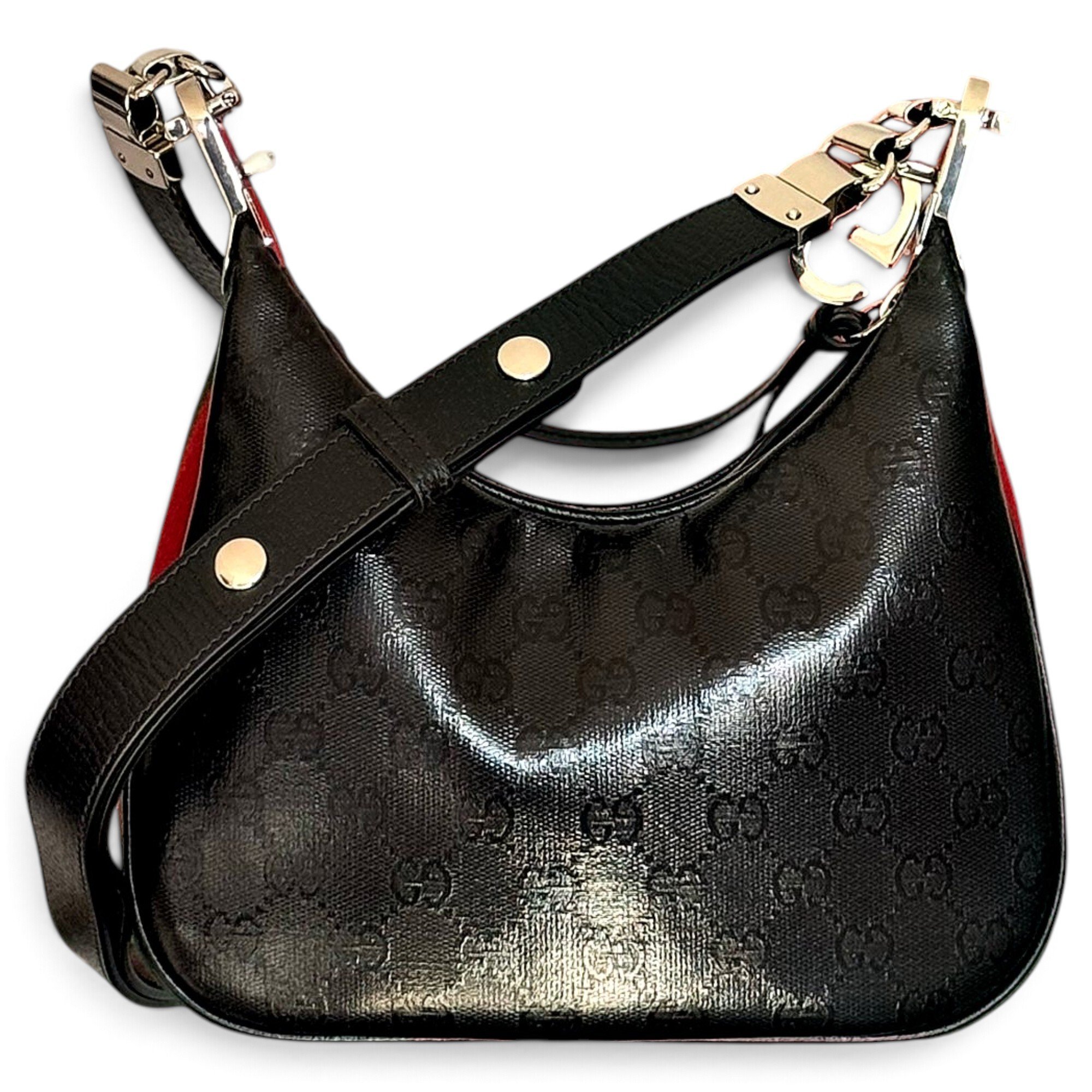 Attache leather handbag