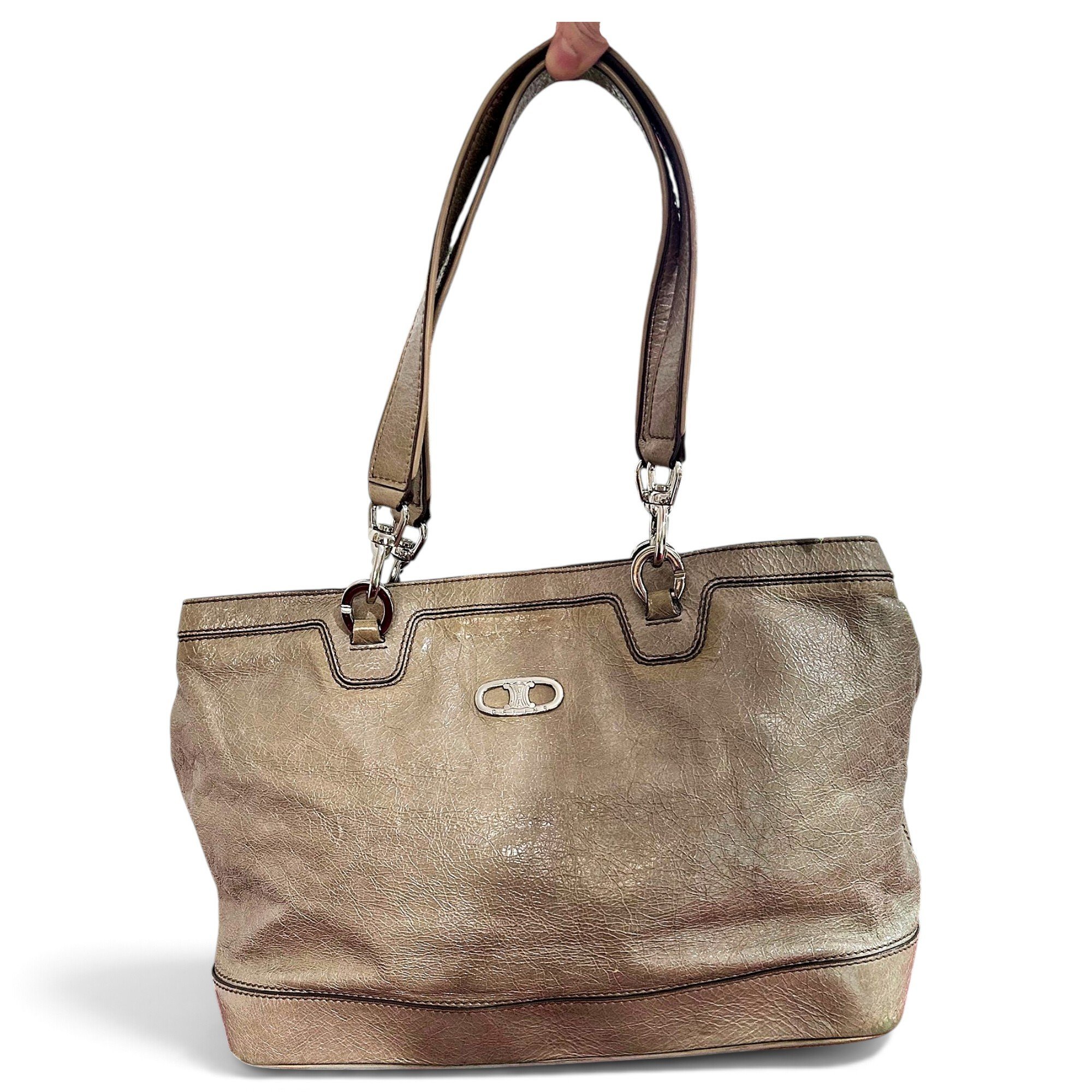 Patent leather handbag
