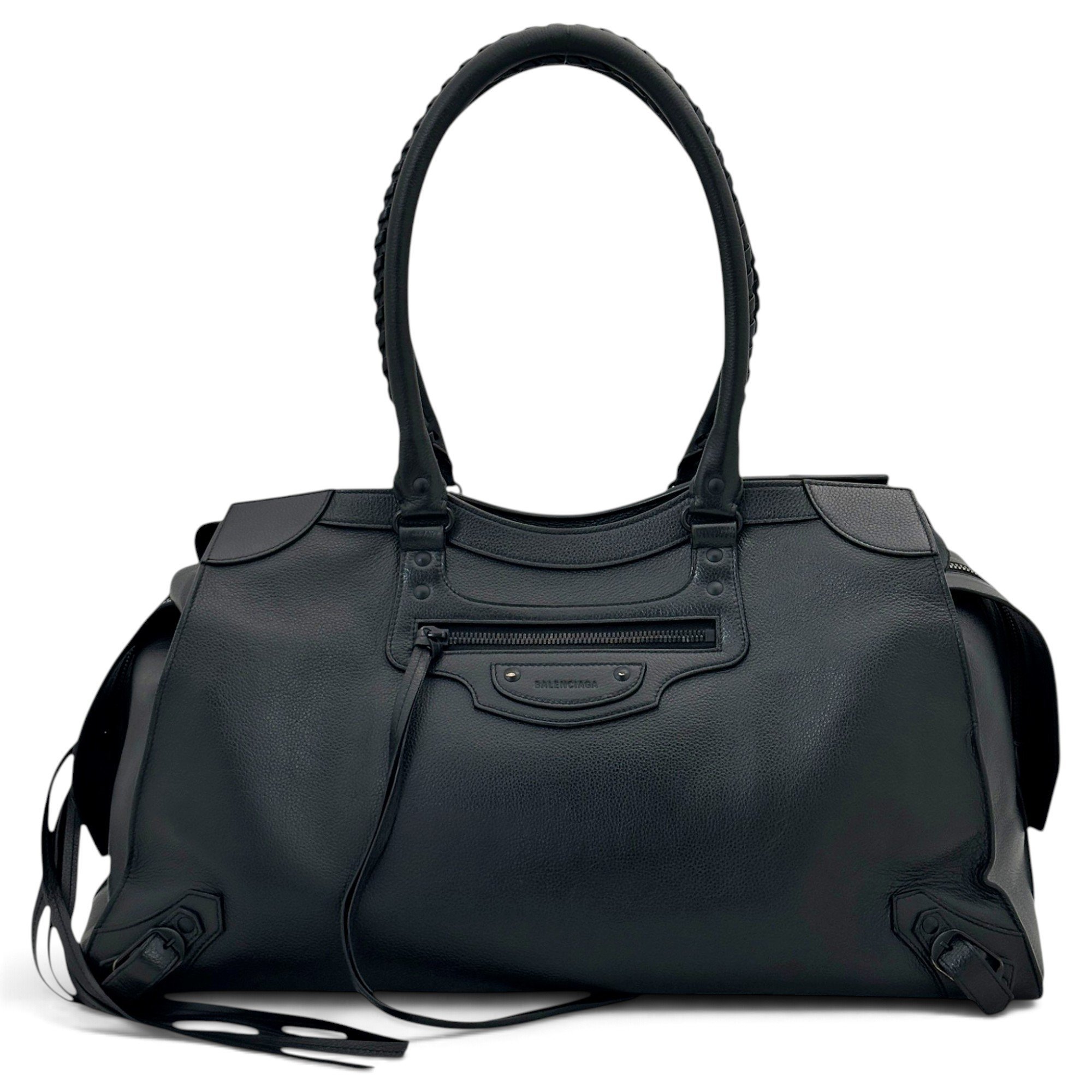 City leather tote