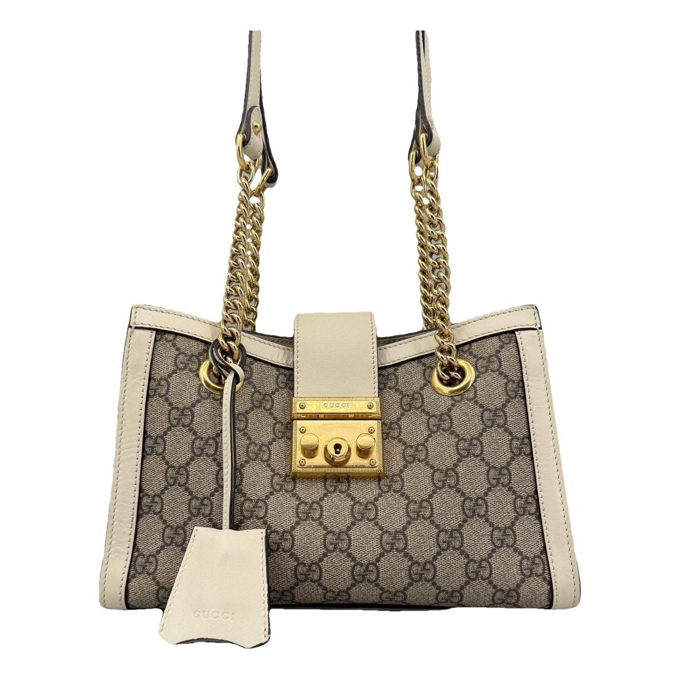 Padlock leather handbag