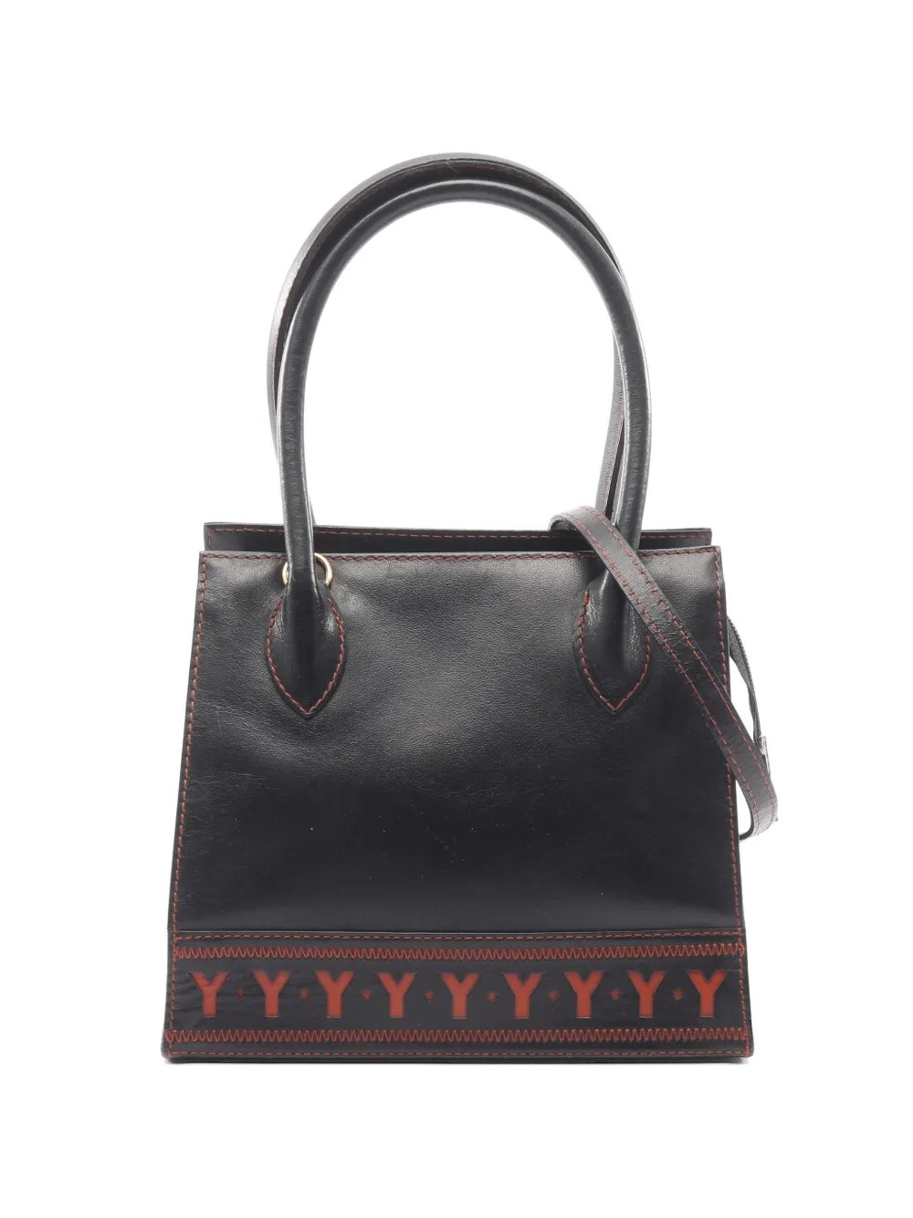 2000s leather two-way handbag