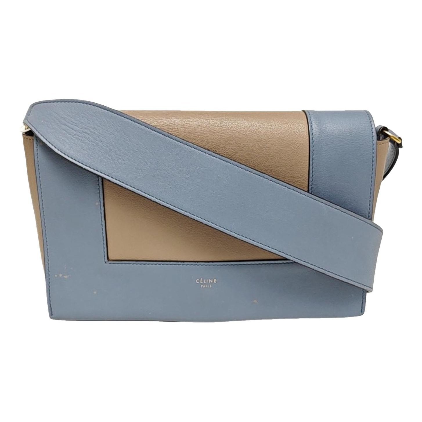 Frame leather handbag