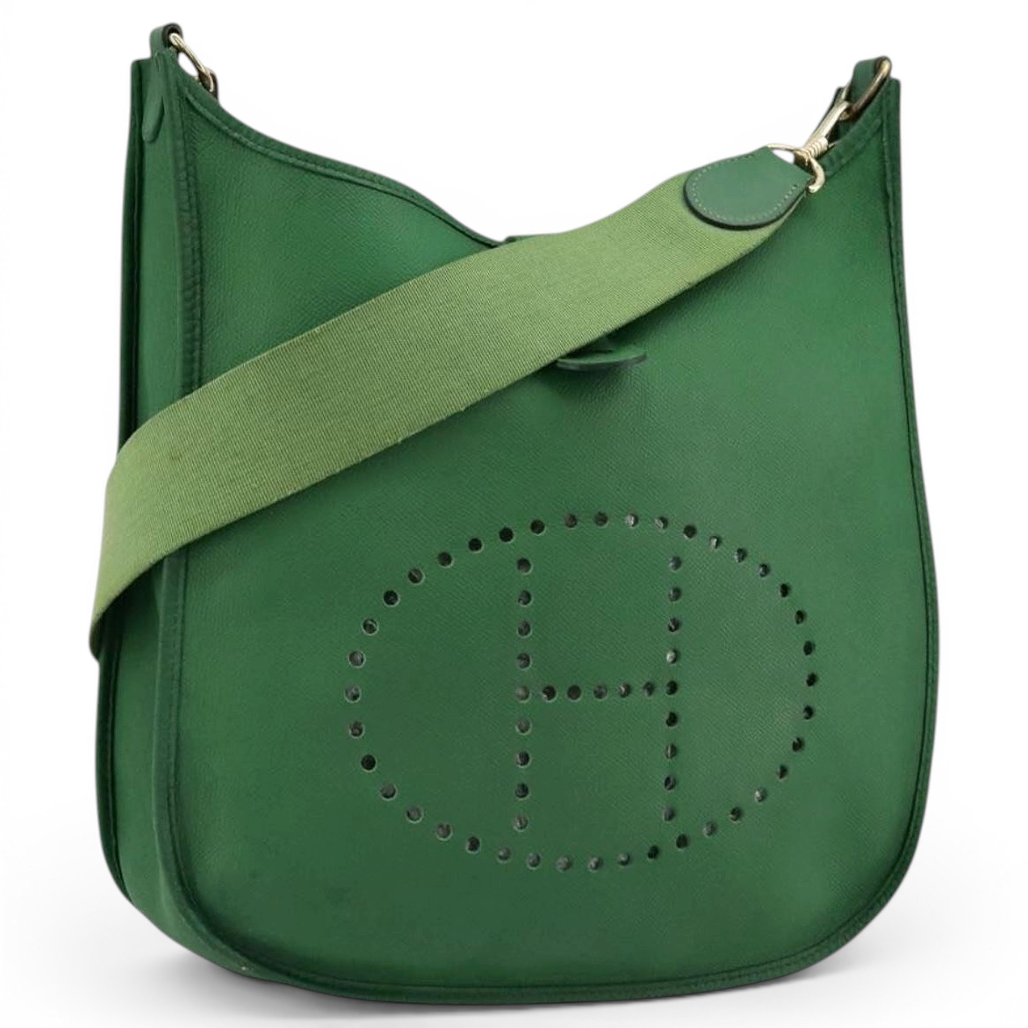 H leather handbag