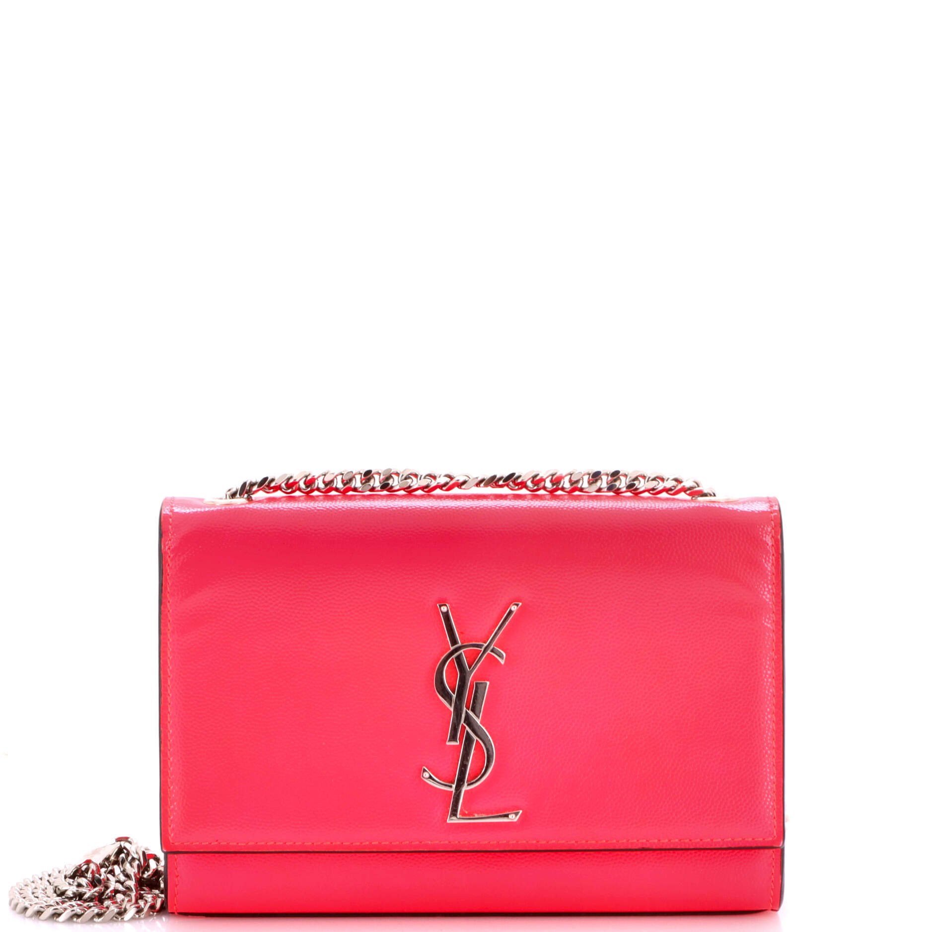 Classic Monogram Crossbody Bag Grainy Patent Small