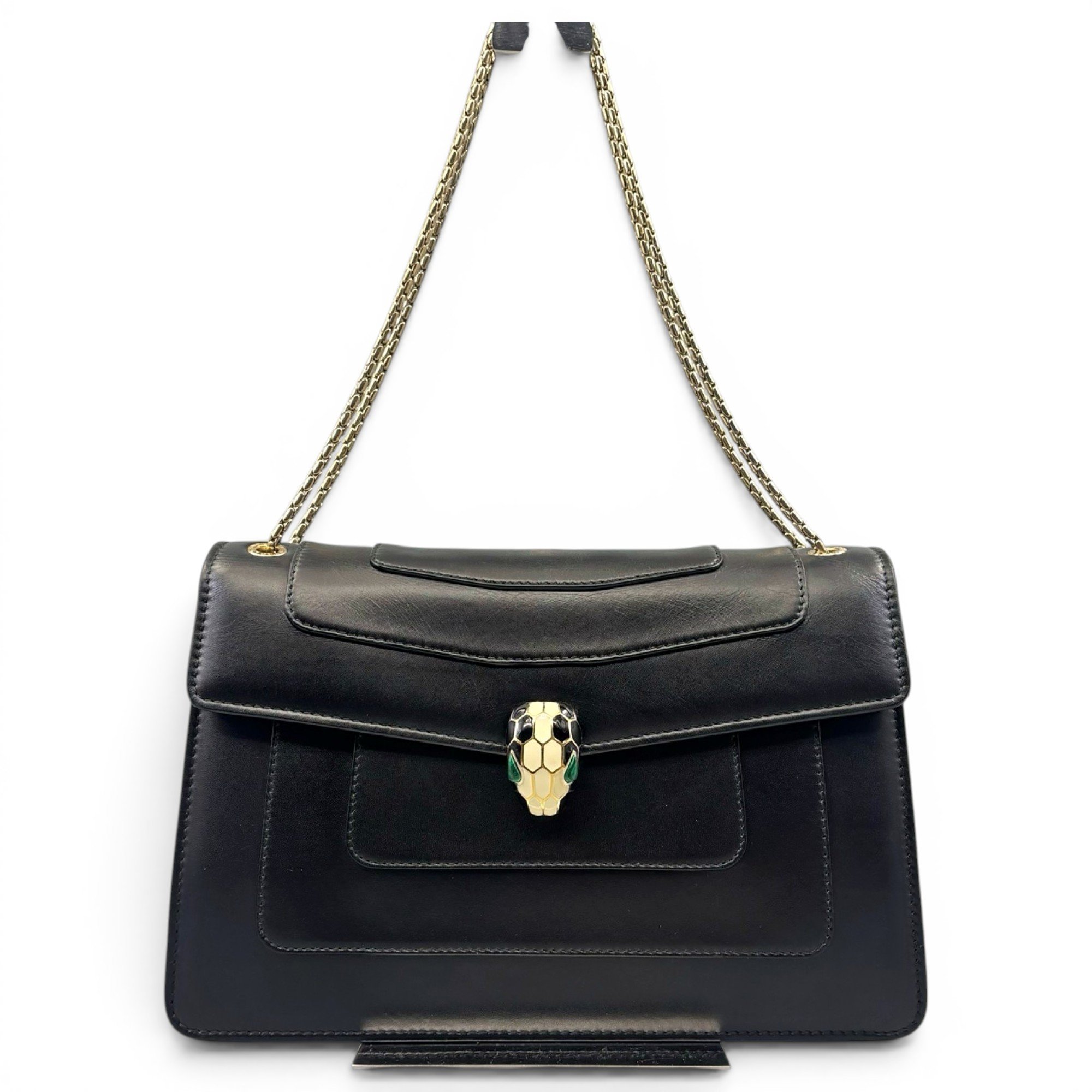 Serpenti leather handbag