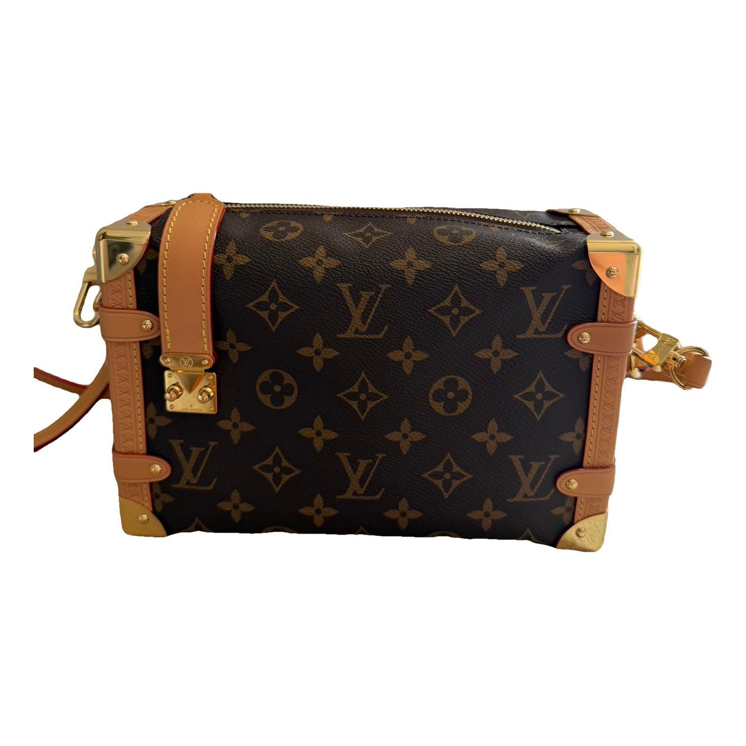 Side Trunk leather handbag