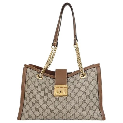 Padlock leather handbag